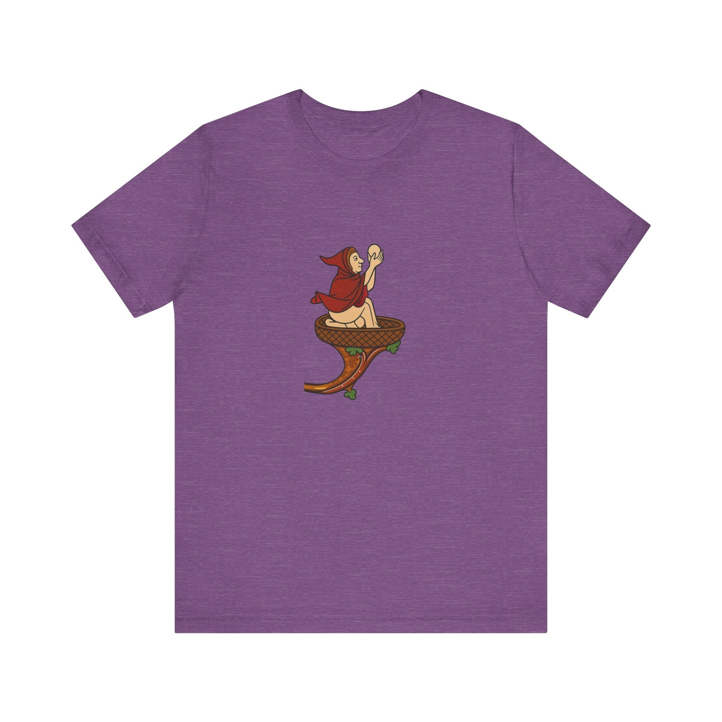 The Eggman Monk, Medieval Marginalia Print T-shirt