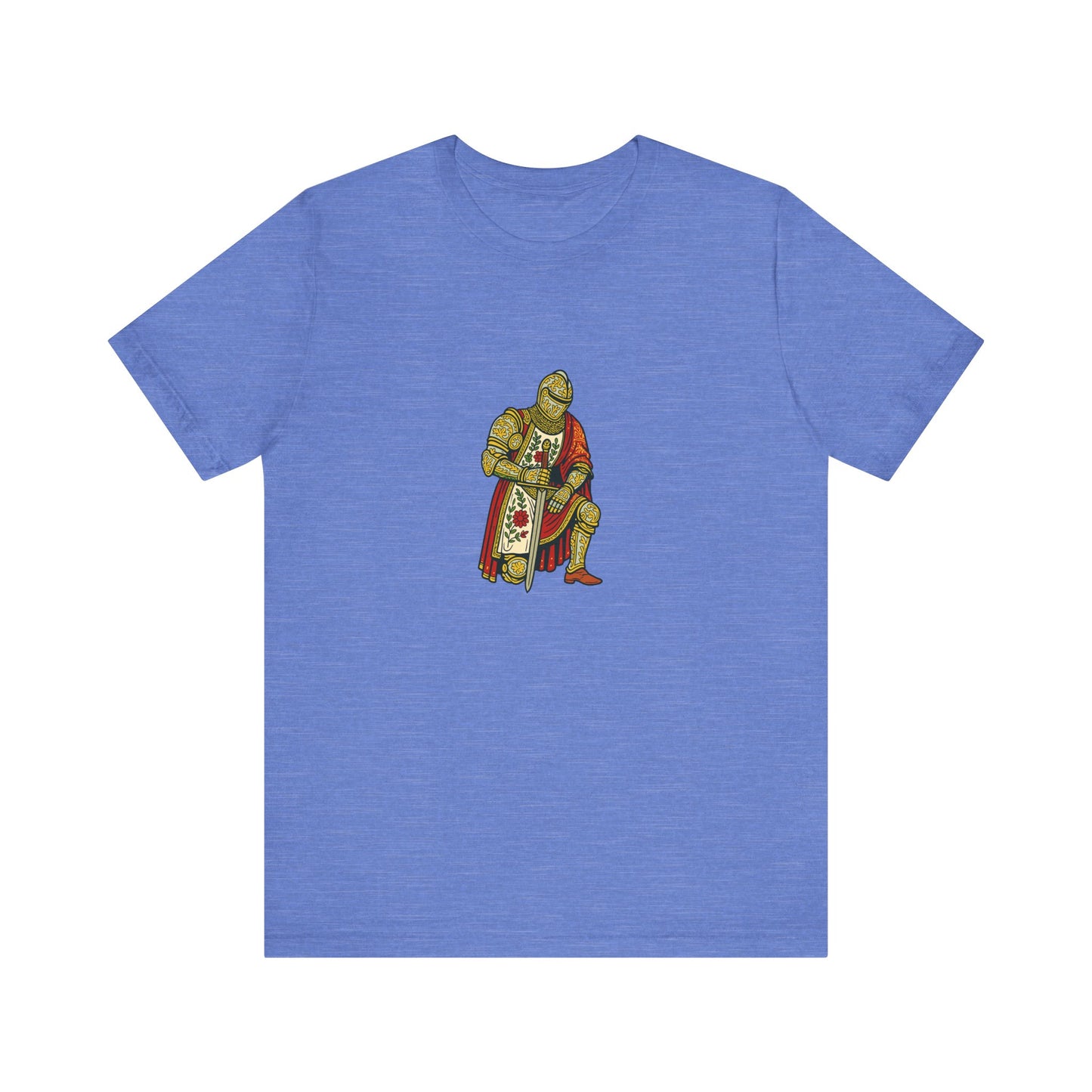 Kneeling Medieval Knight Floral Tee