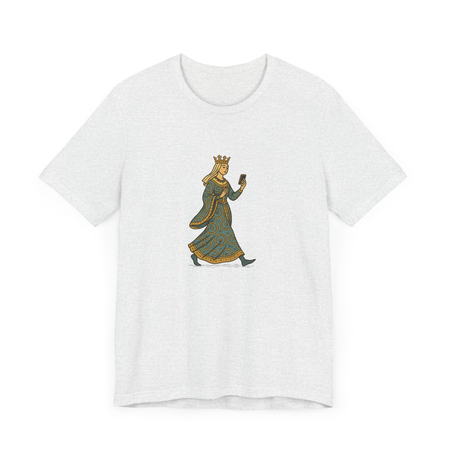 The Crowned Strutter – Medieval Couture on the Go - Unisex Heavy Cotton T-shirt