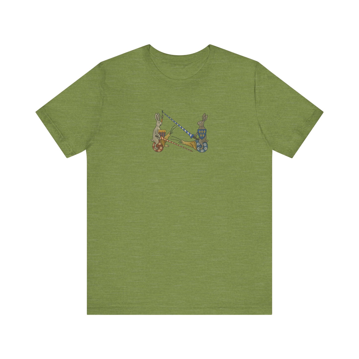 Medieval Marginalia Jousting Rabbits Manuscript T-shirt