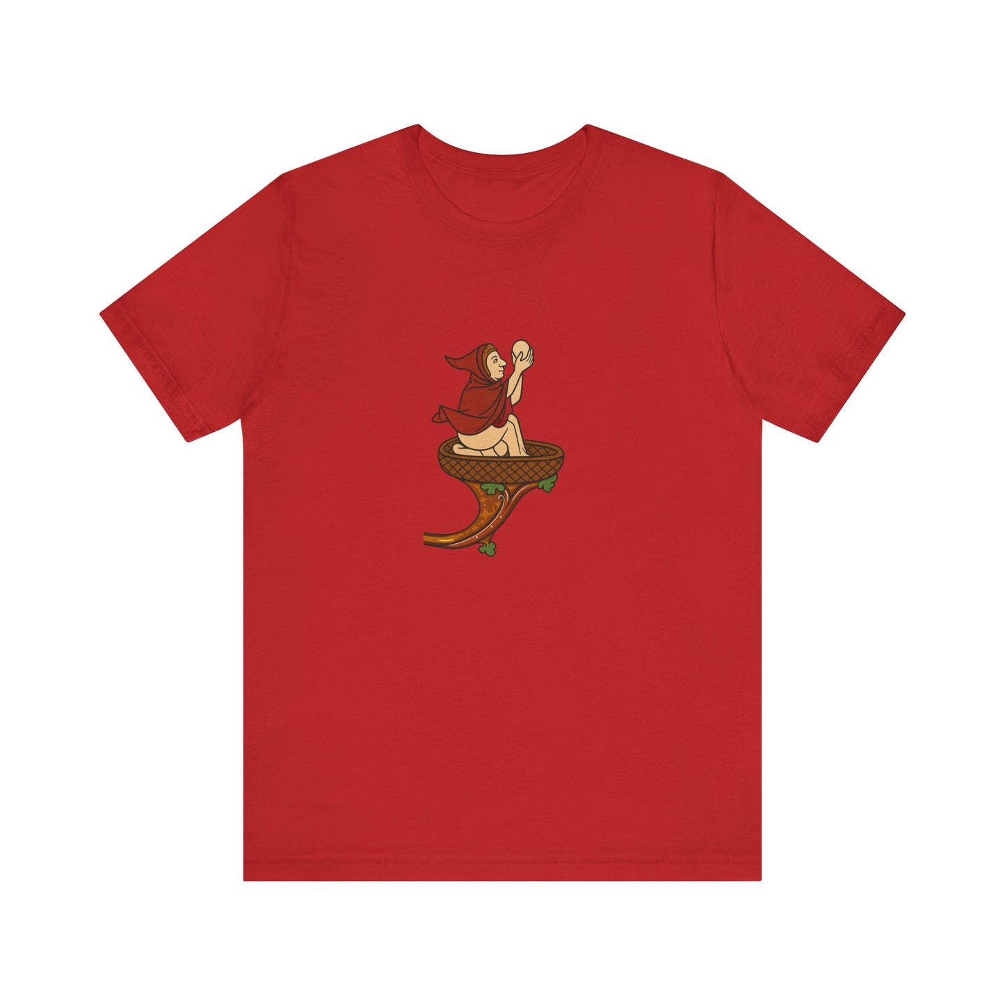 The Eggman Monk, Medieval Marginalia Print T-shirt