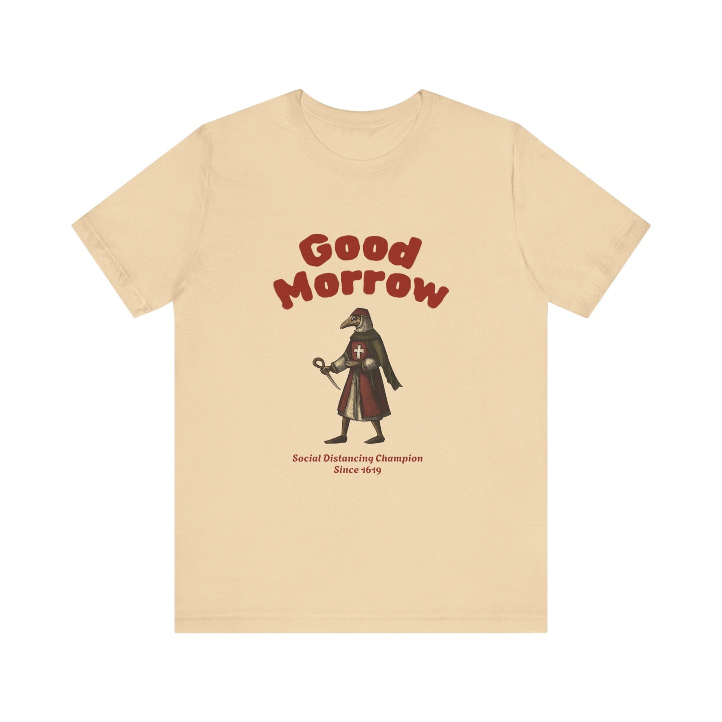 Hanseatic Art, Medieval Plague Doctor with Good Morrow 1619 Tee