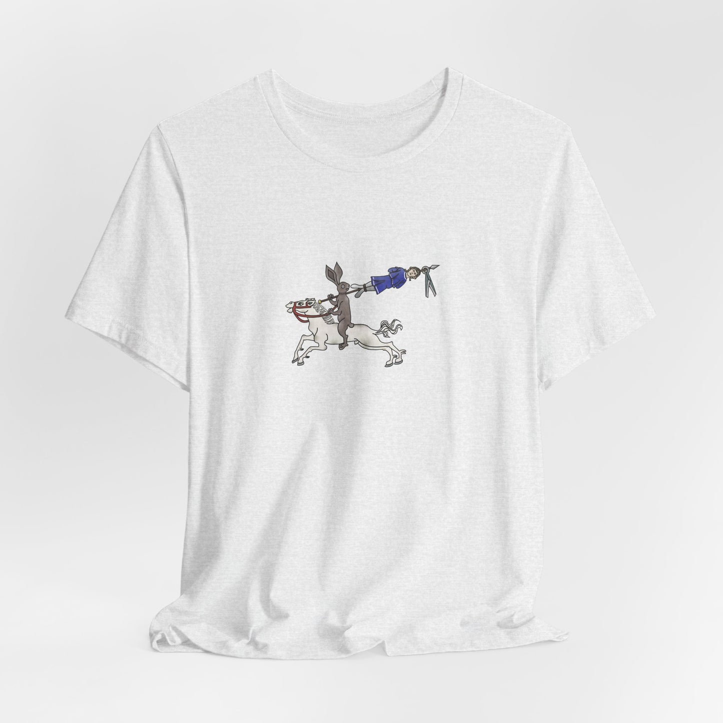 Rabbit Hunting Human, Marginalia Manuscript Art Unisex T-Shirt
