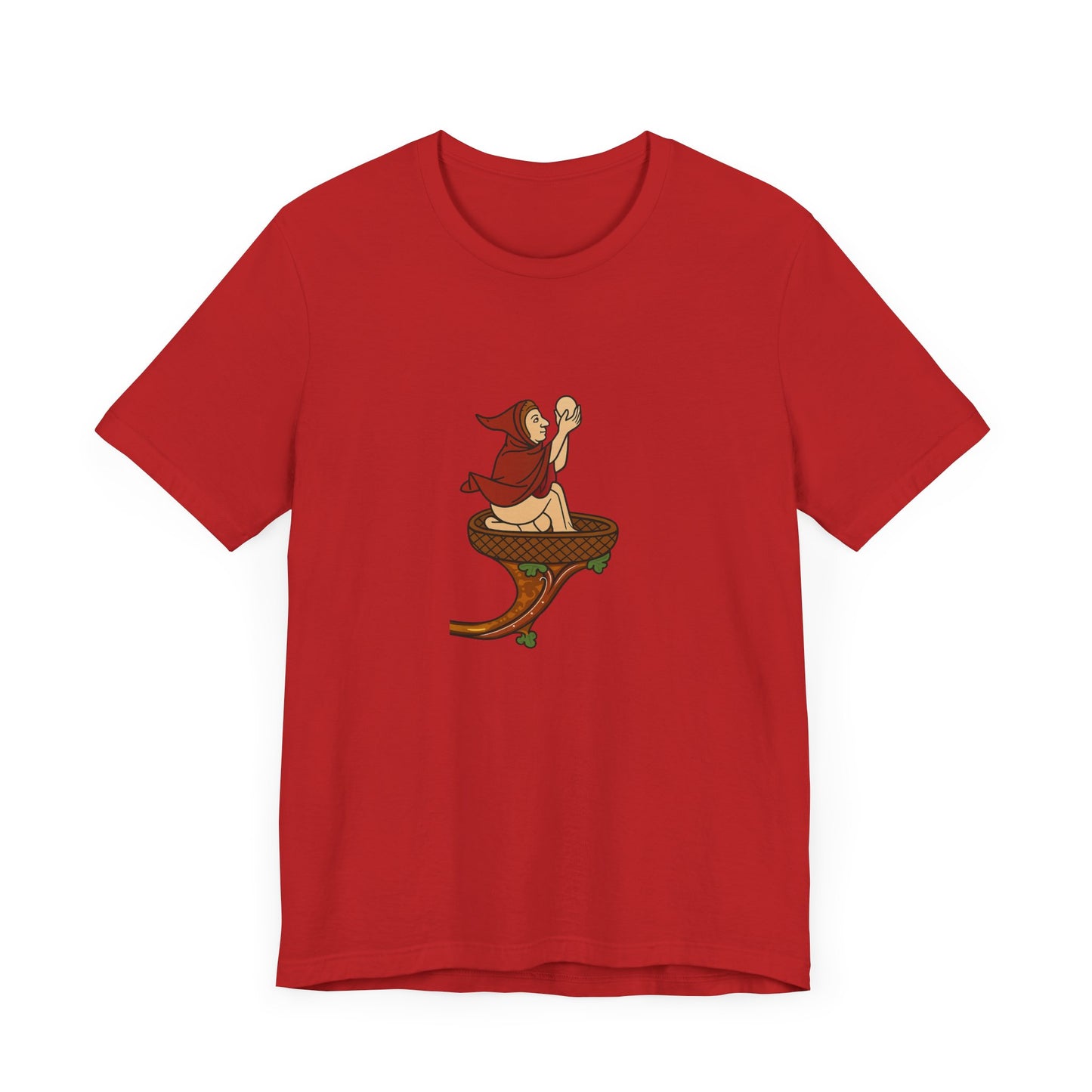 The Eggman Monk, Medieval Marginalia Print T-shirt