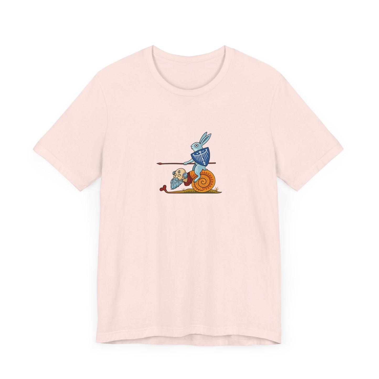 Bunny Snail Rider After MS Yates Thompson 8 F 294, Remastered Marginalia Manuscript Art Tee