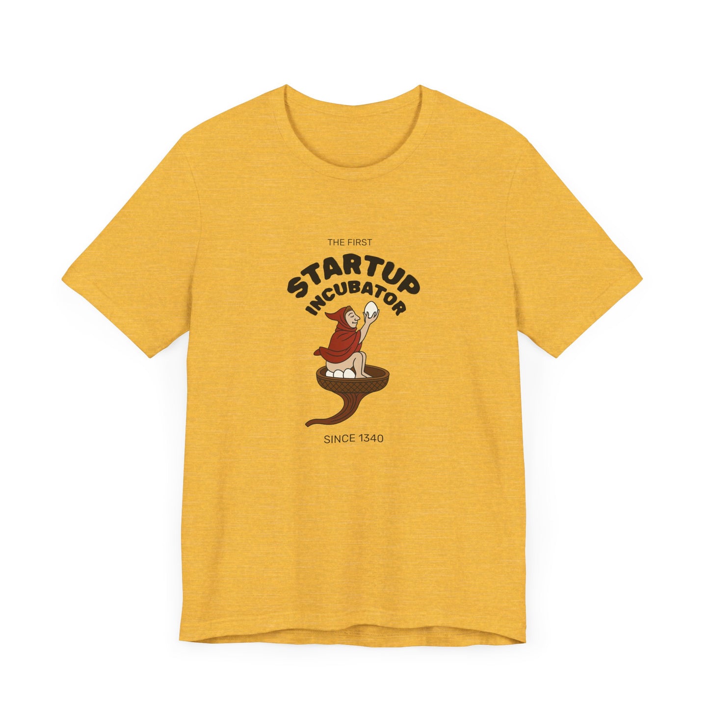 The Eggman Monk, The First Startup Incubator, Medieval Marginalia T-shirt