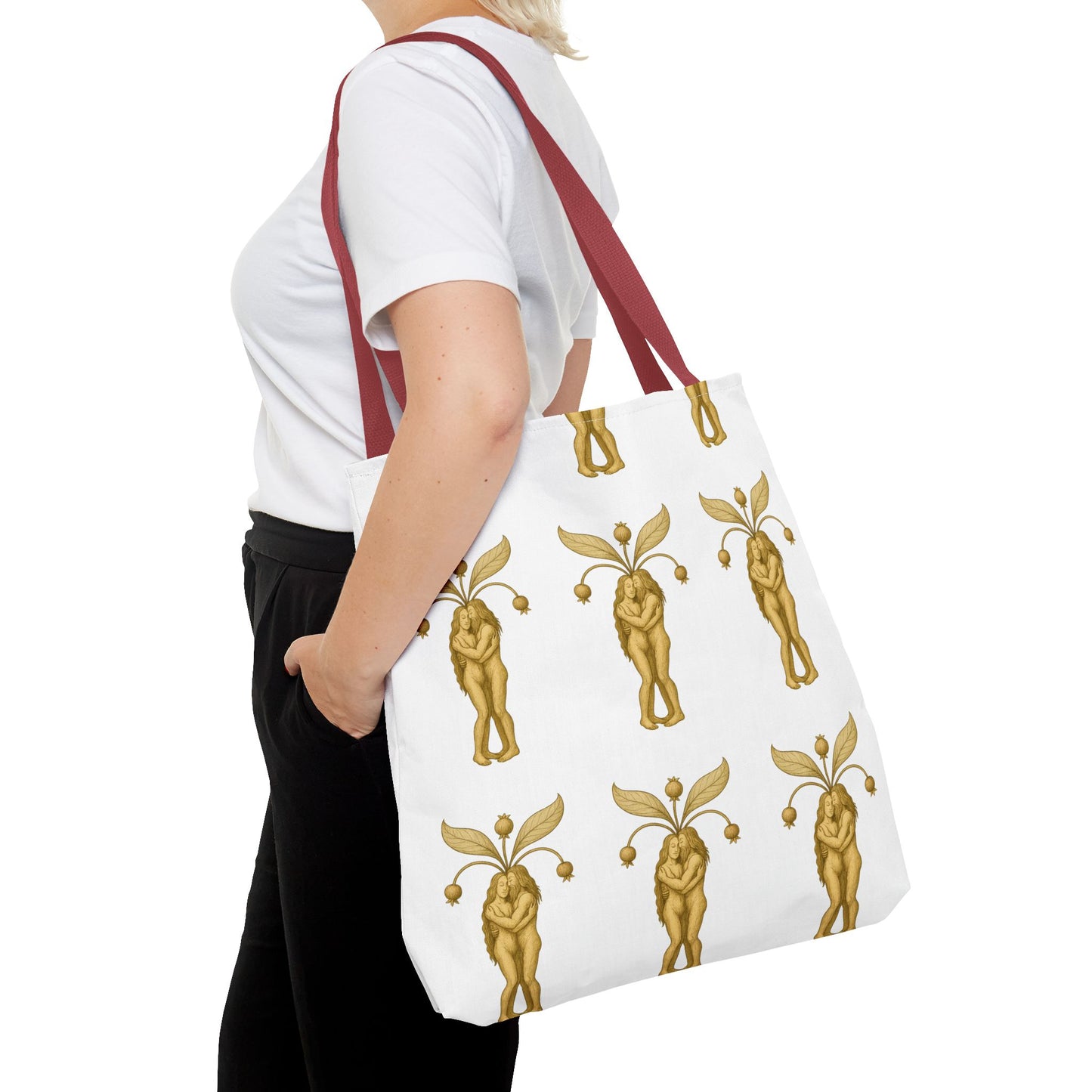 Mandrakes in Love, Mythical Root Romance Tote Bag