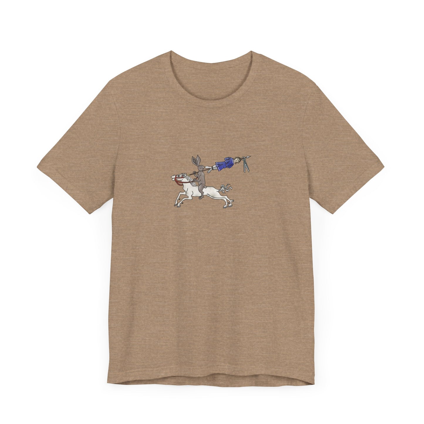 Rabbit Hunting Human, Marginalia Manuscript Art Unisex T-Shirt