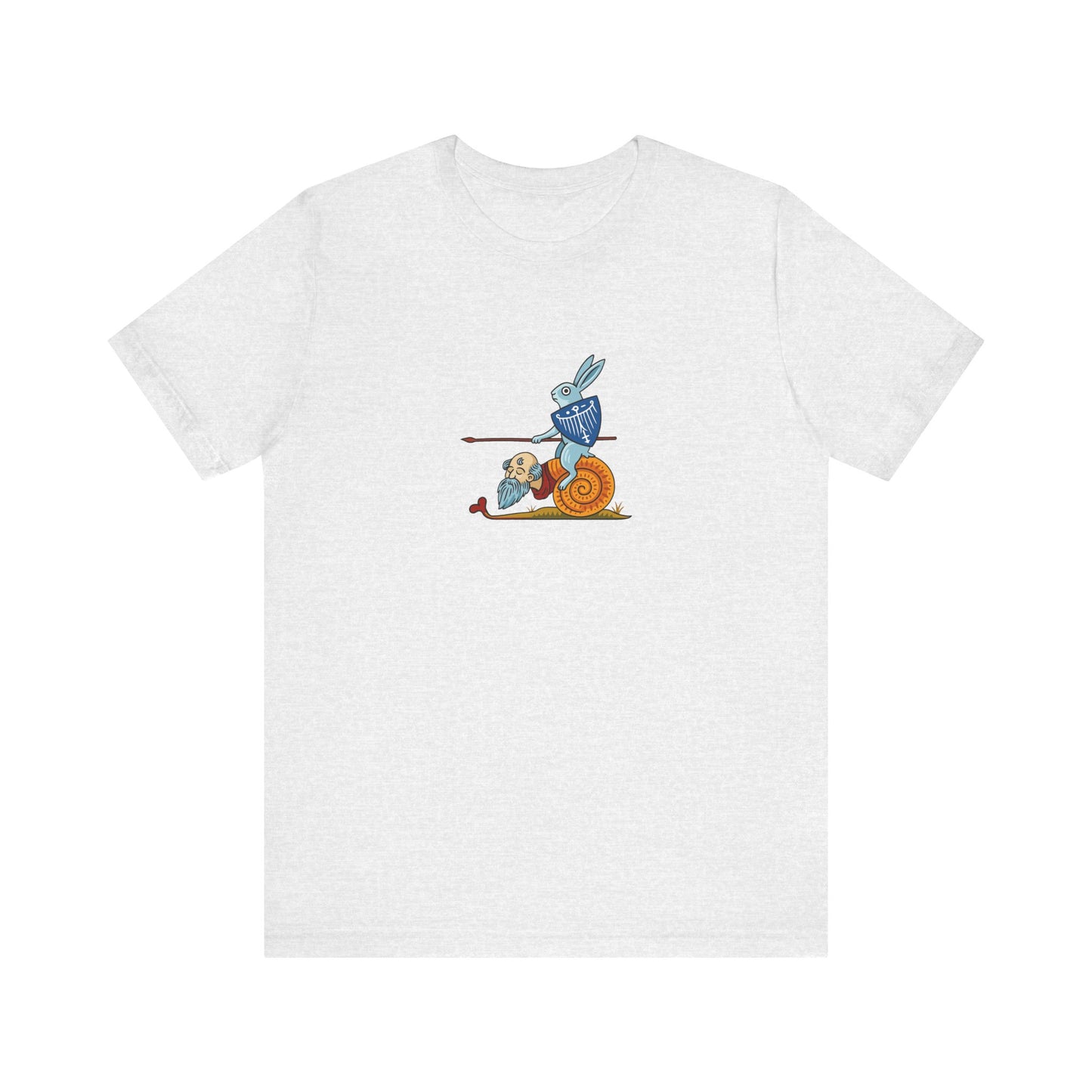 Bunny Snail Rider After MS Yates Thompson 8 F 294, Remastered Marginalia Manuscript Art Tee