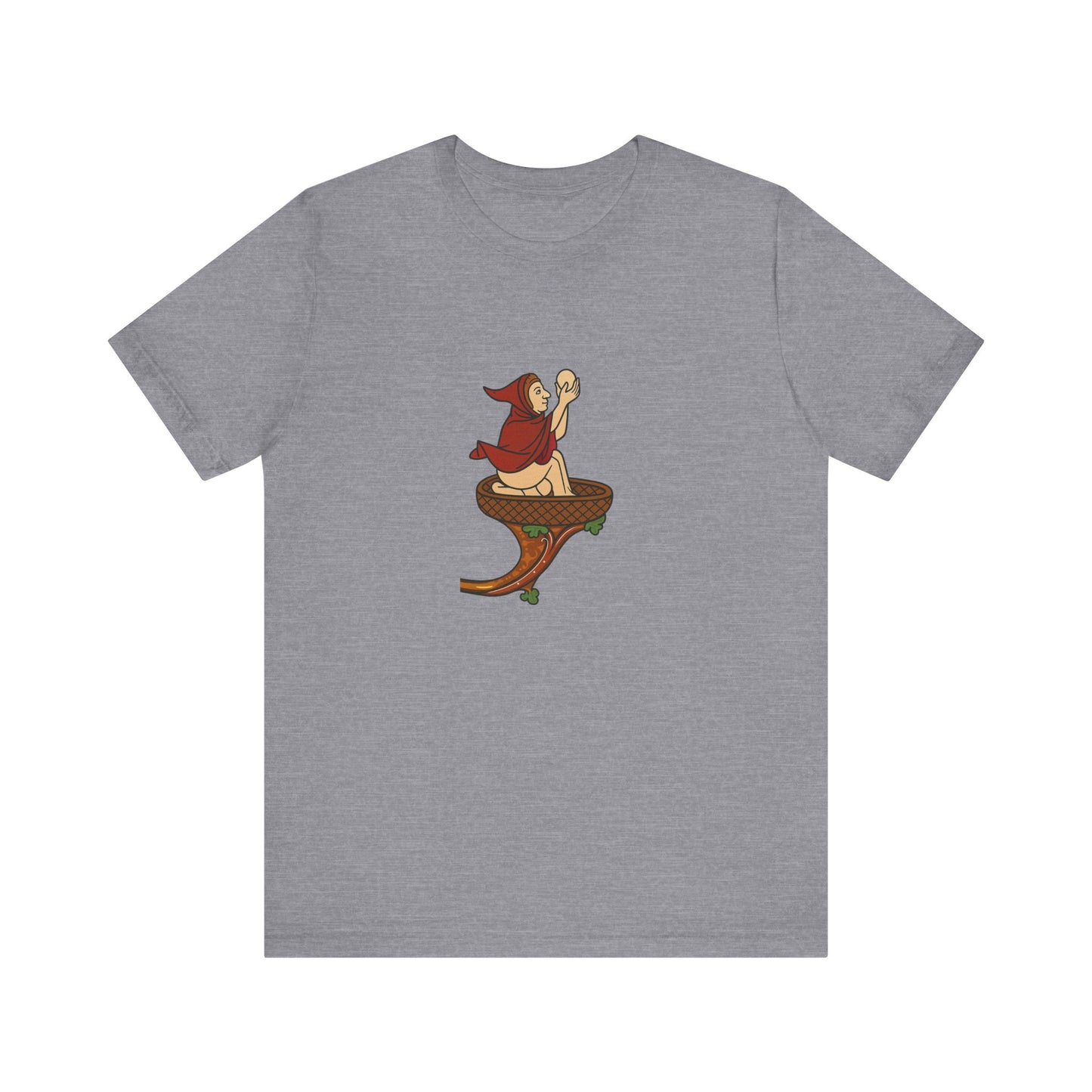 The Eggman Monk, Medieval Marginalia Print T-shirt