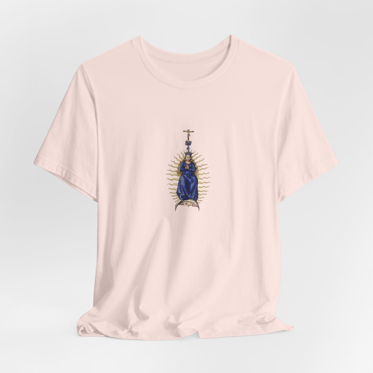Spiritual Mary Graphic T-Shirt, Faith-Based Apparel, Casual Wear, Gift for Believers, Unisex Tee,