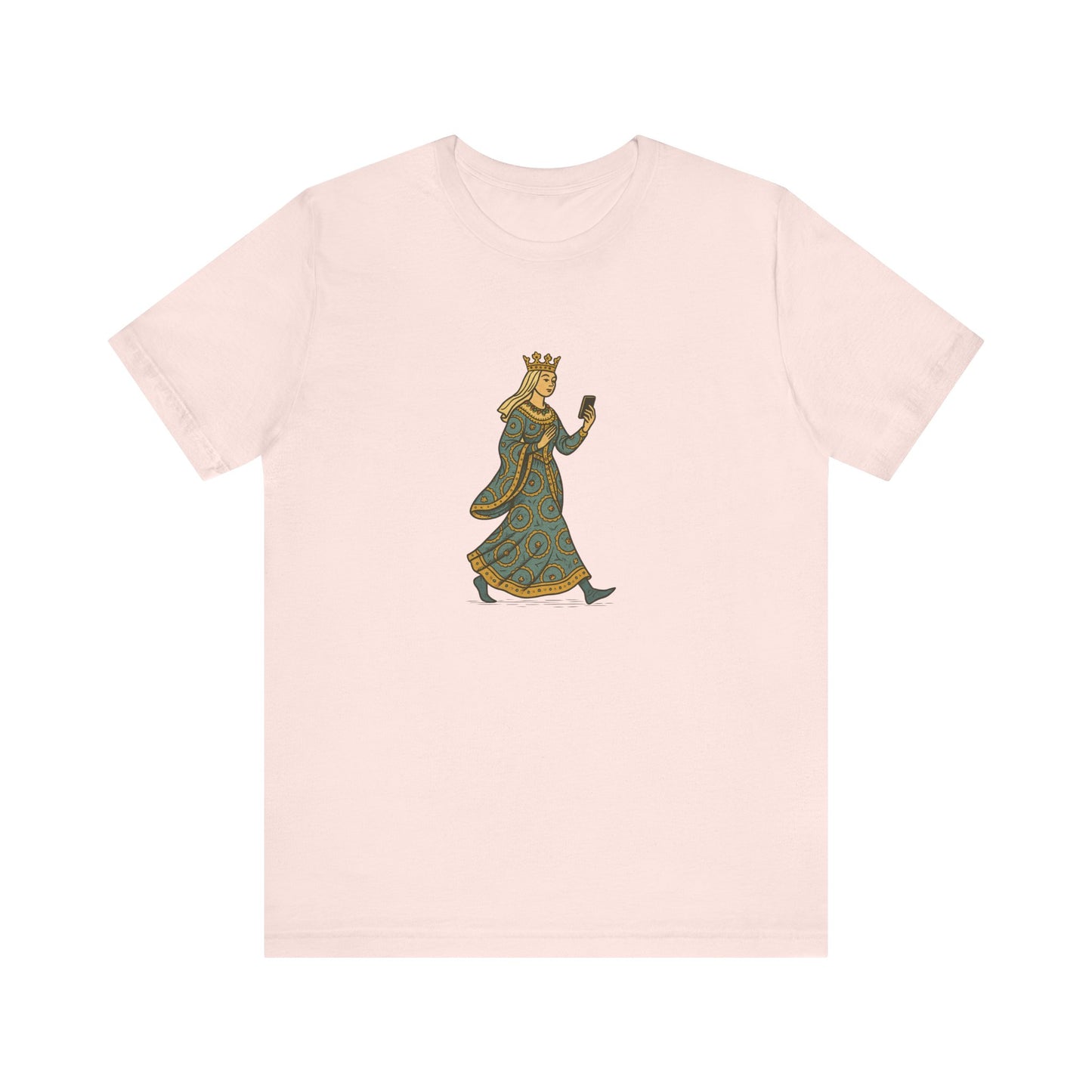 The Crowned Strutter – Medieval Couture on the Go - Unisex Heavy Cotton T-shirt