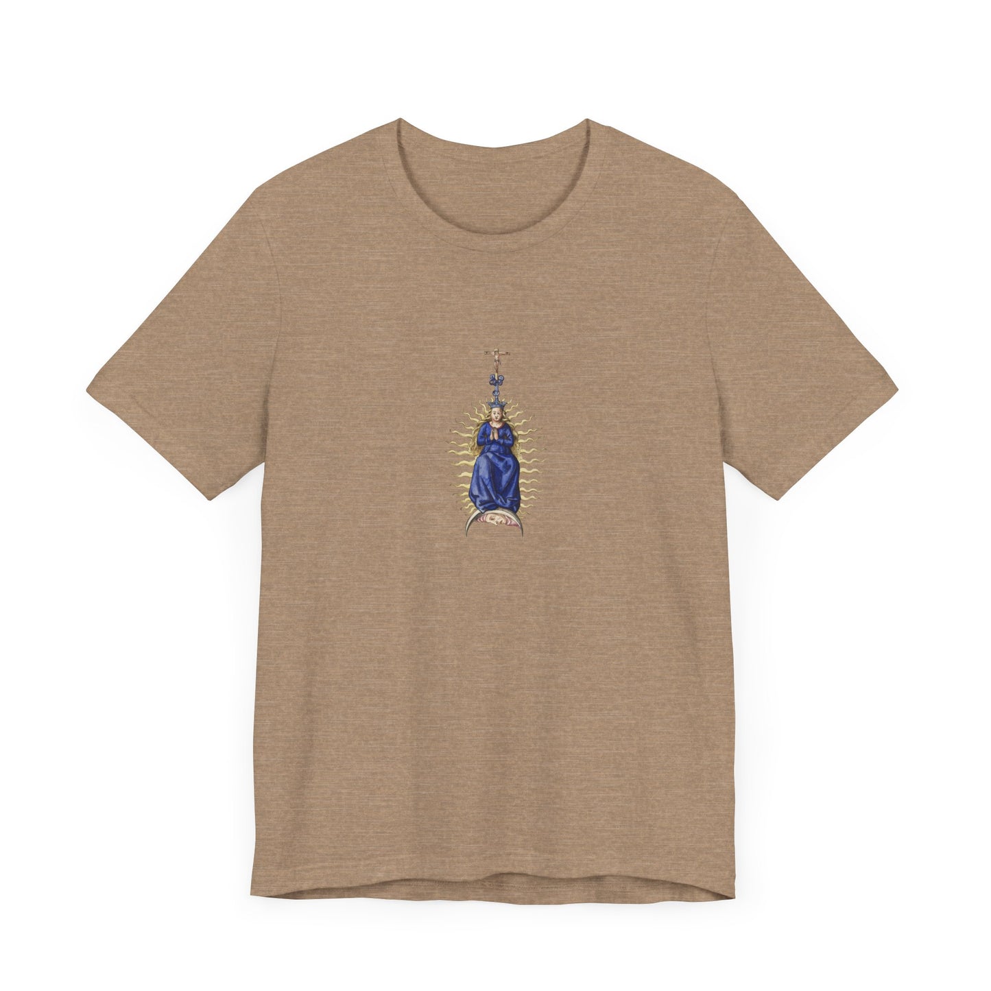 Spiritual Mary Graphic T-Shirt, Faith-Based Apparel, Casual Wear, Gift for Believers, Unisex Tee,