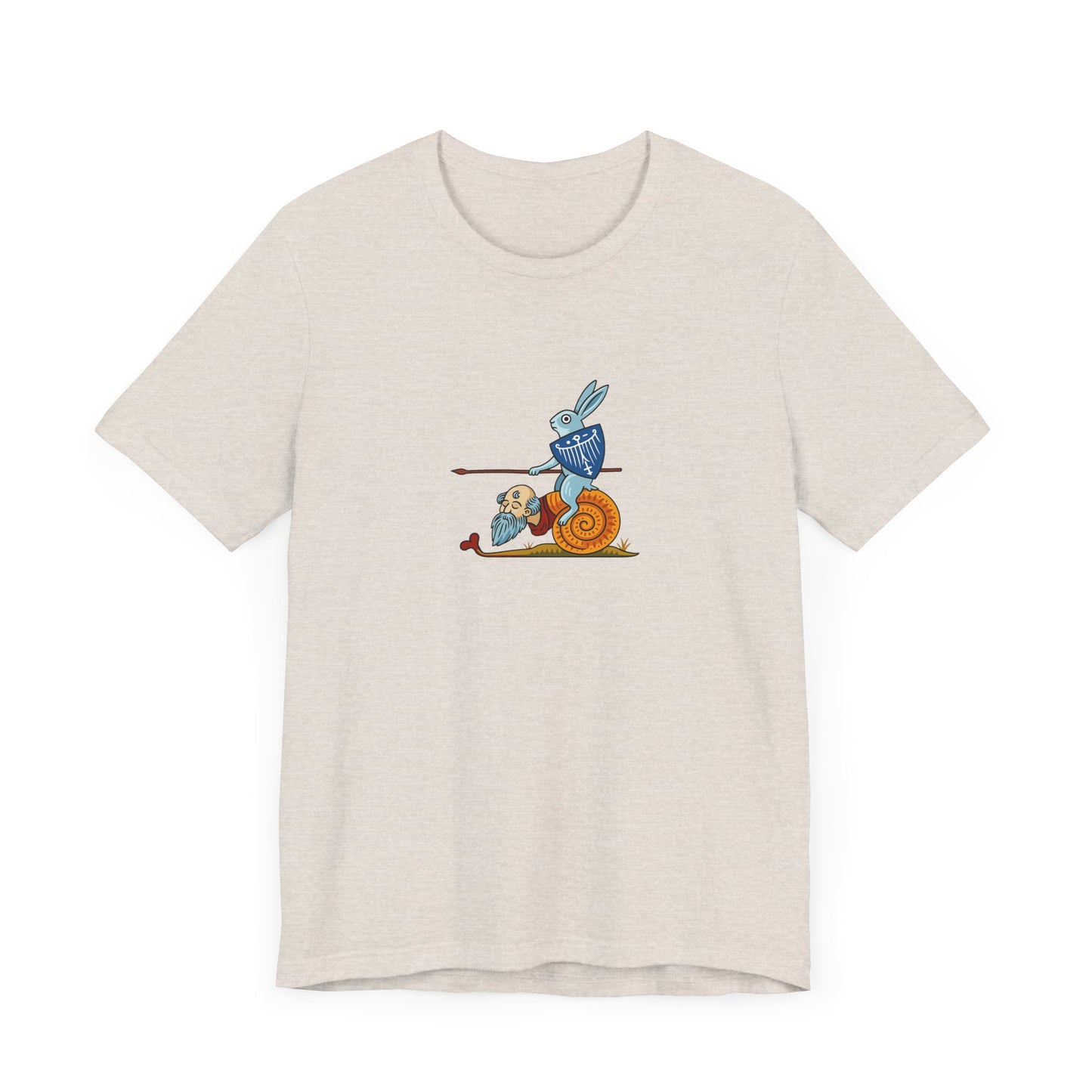 Bunny Snail Rider After MS Yates Thompson 8 F 294, Remastered Marginalia Manuscript Art Tee