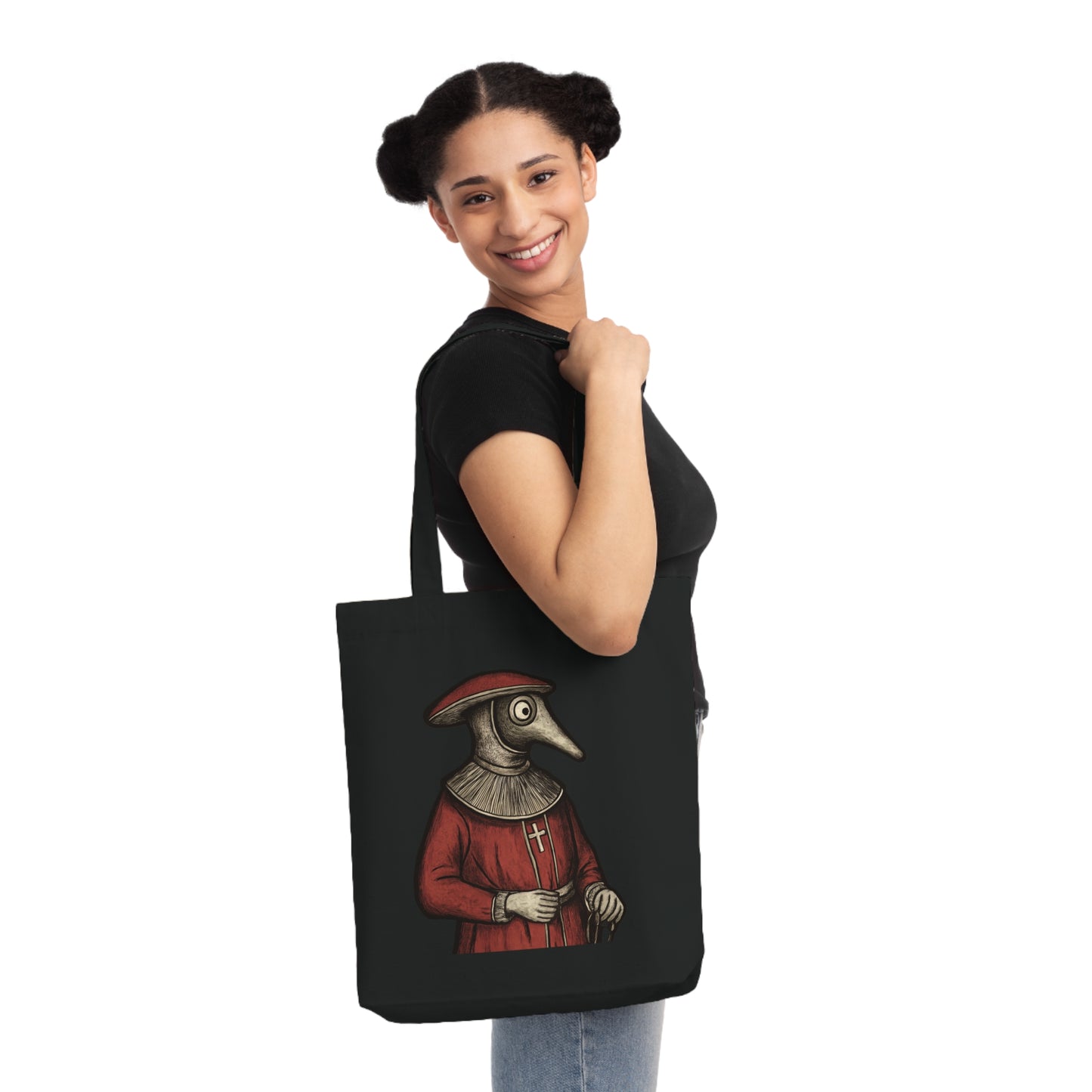 Hanseatic Art, Medieval Plague Doctor 2 Sweatshirt Woven Tote Bag
