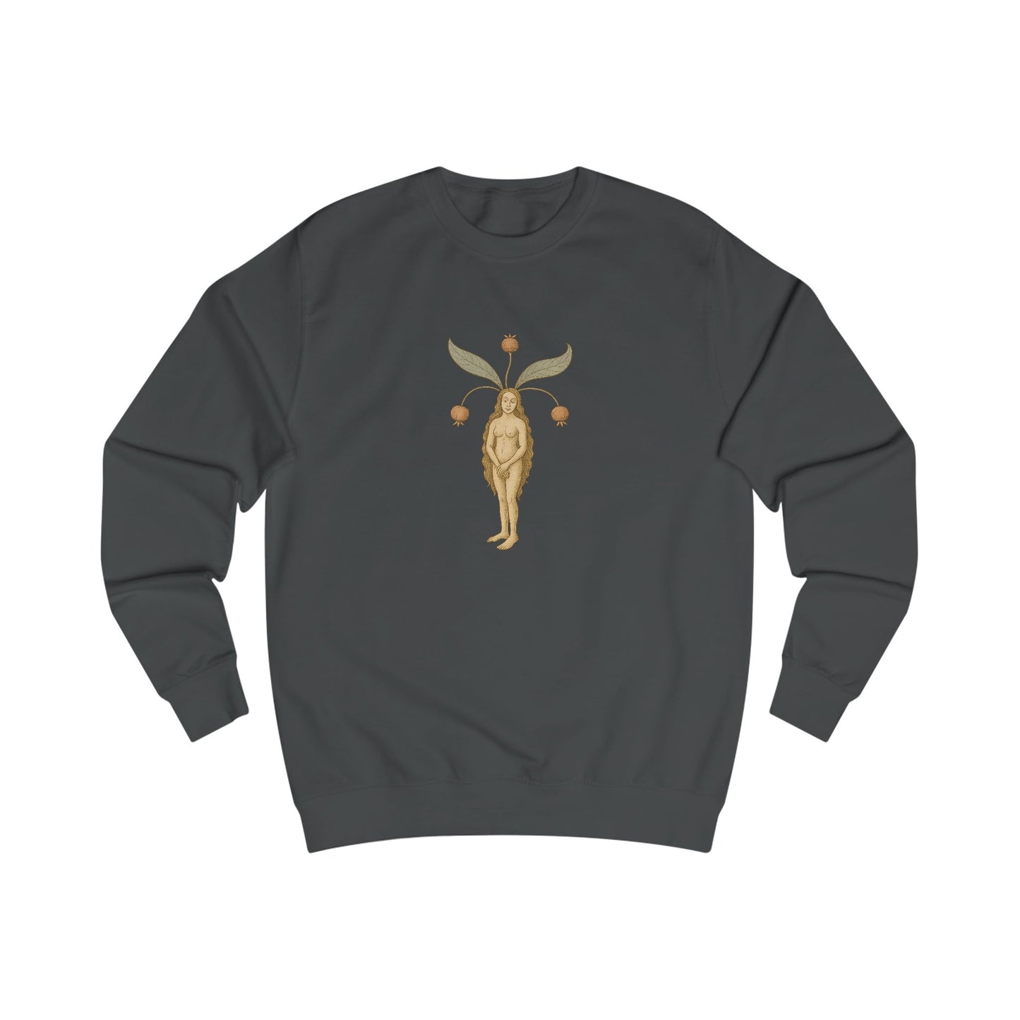 Mandragora Muse, Female Mandrake, Medieval Herb Lore Unisex Sweatshirt