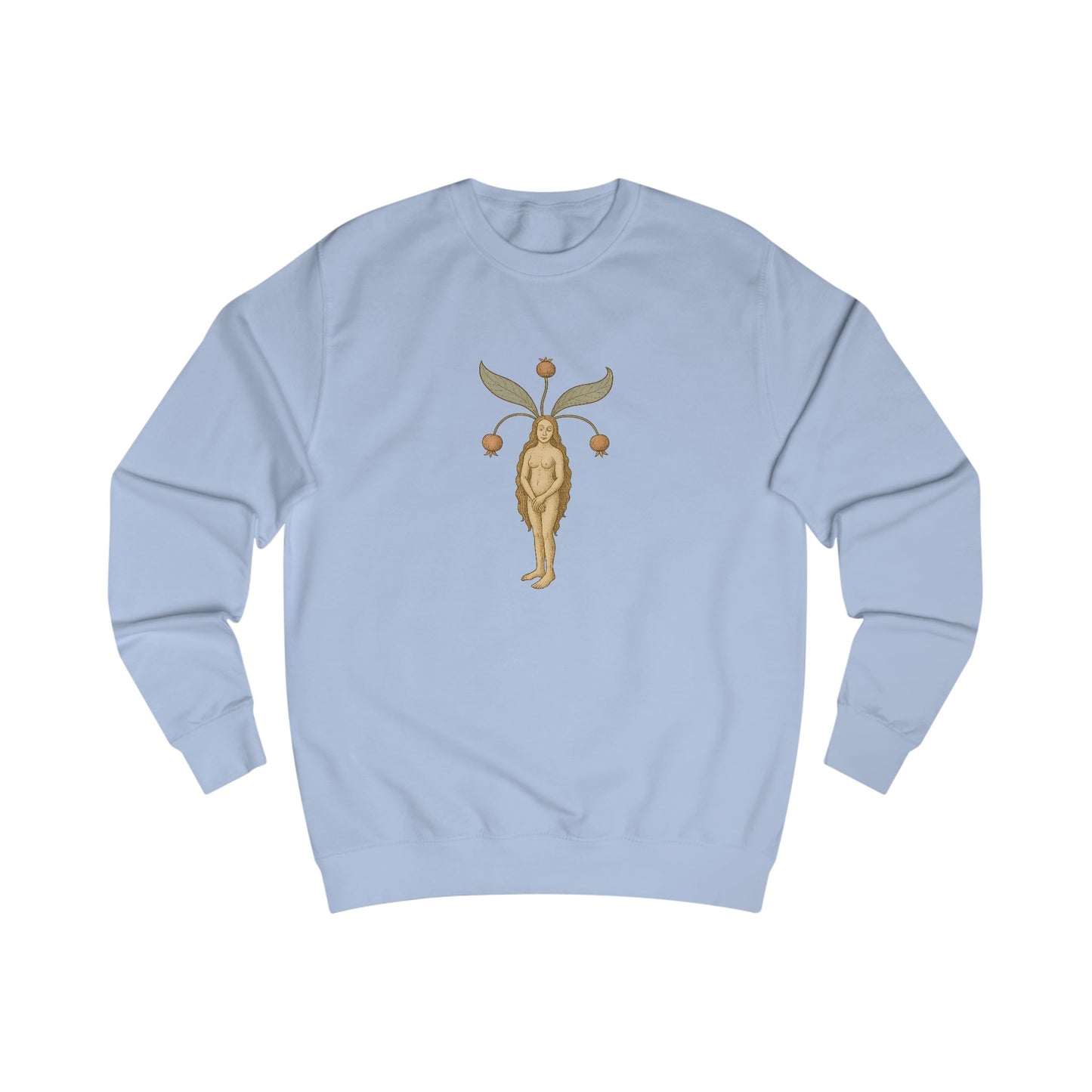 Mandragora Muse, Female Mandrake, Medieval Herb Lore Unisex Sweatshirt