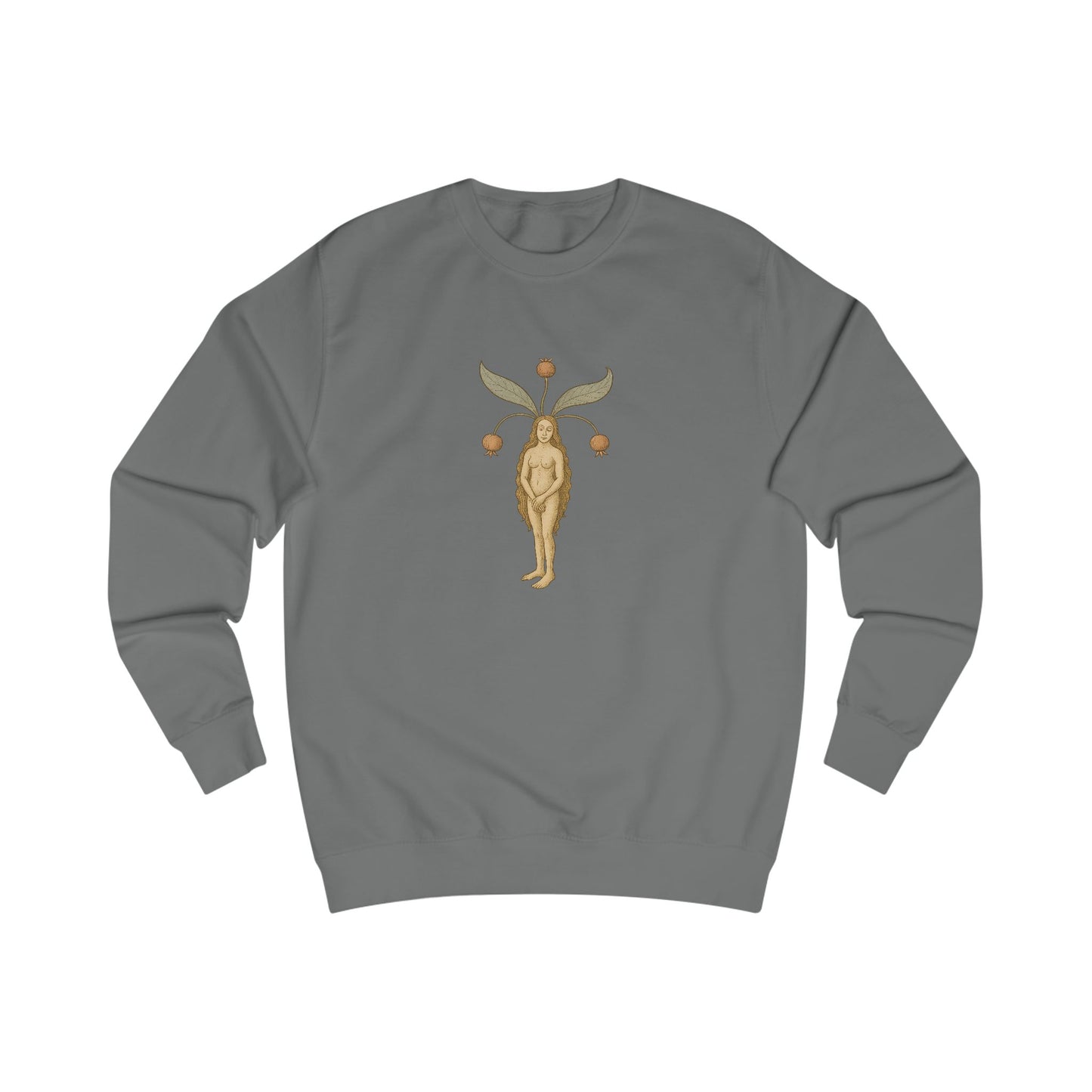 Mandragora Muse, Female Mandrake, Medieval Herb Lore Unisex Sweatshirt