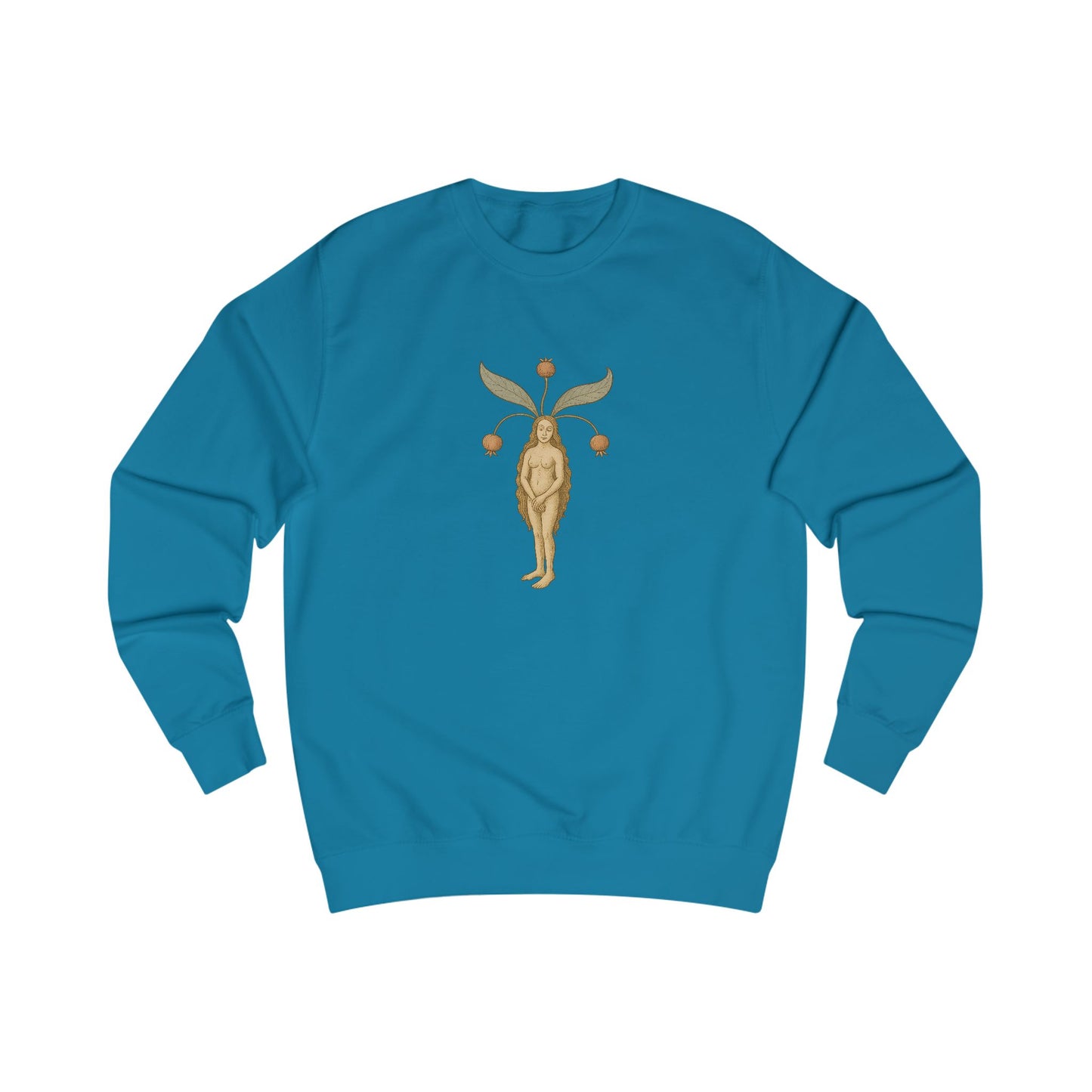 Mandragora Muse, Female Mandrake, Medieval Herb Lore Unisex Sweatshirt