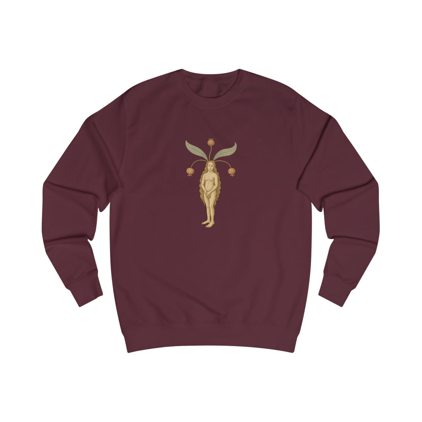 Mandragora Muse, Female Mandrake, Medieval Herb Lore Unisex Sweatshirt