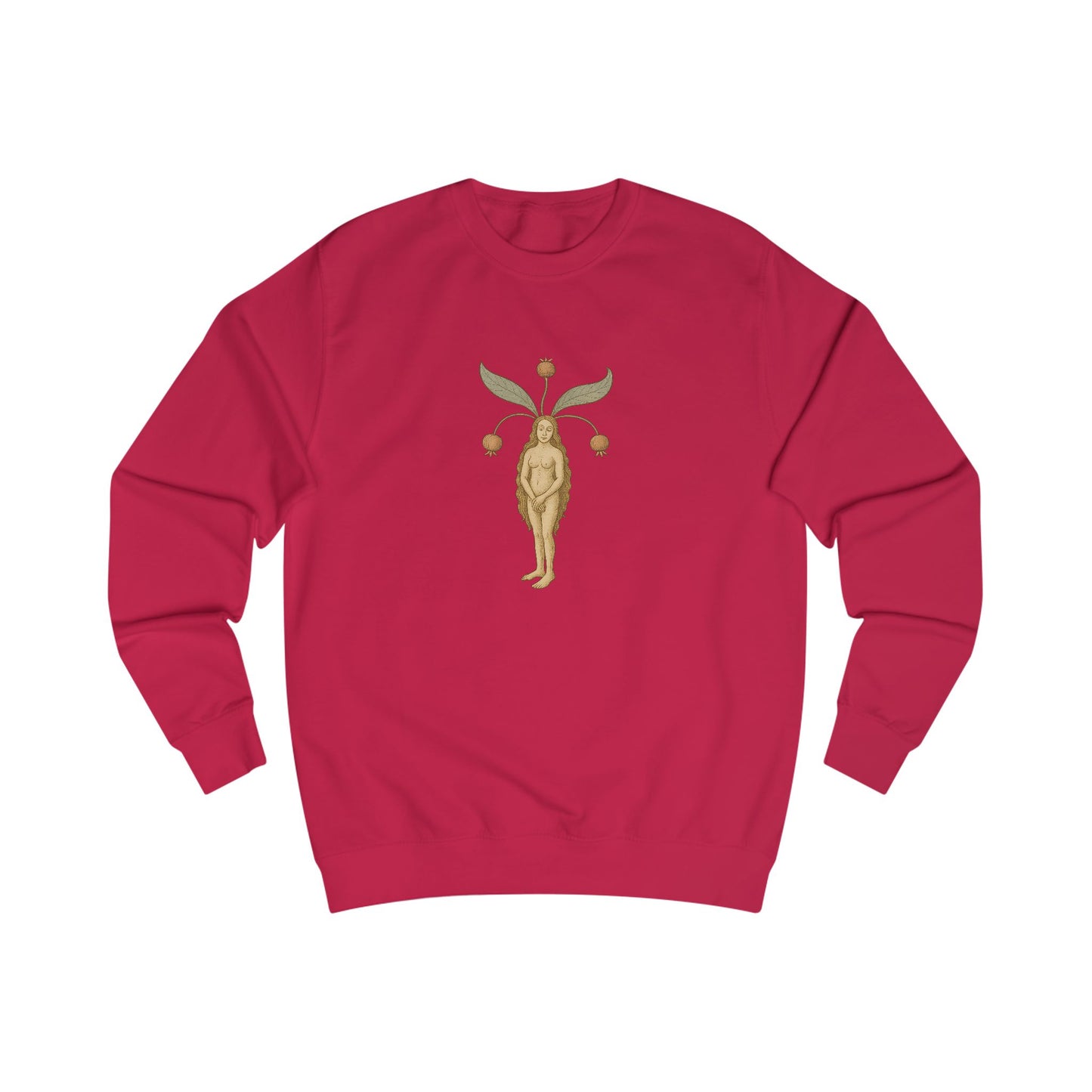 Mandragora Muse, Female Mandrake, Medieval Herb Lore Unisex Sweatshirt