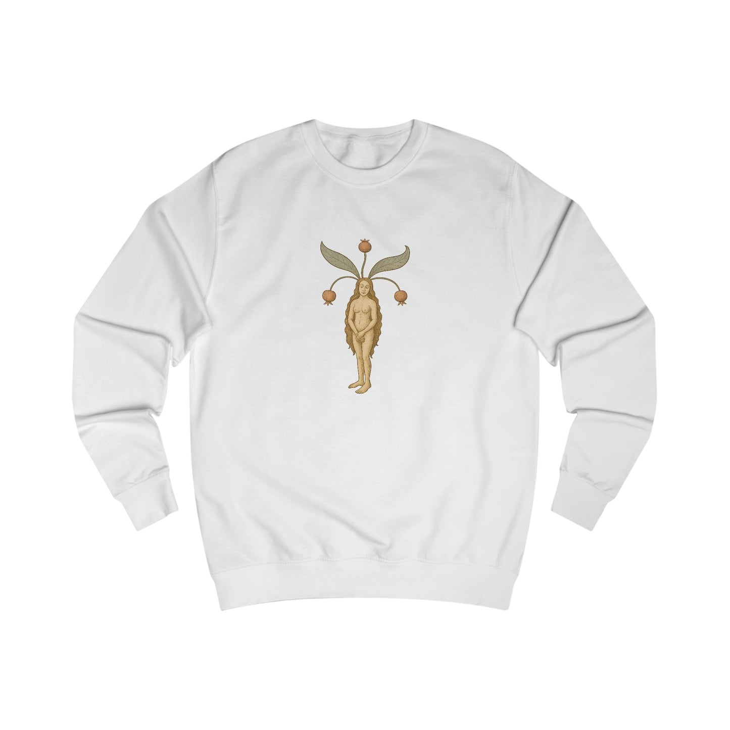 Mandragora Muse, Female Mandrake, Medieval Herb Lore Unisex Sweatshirt