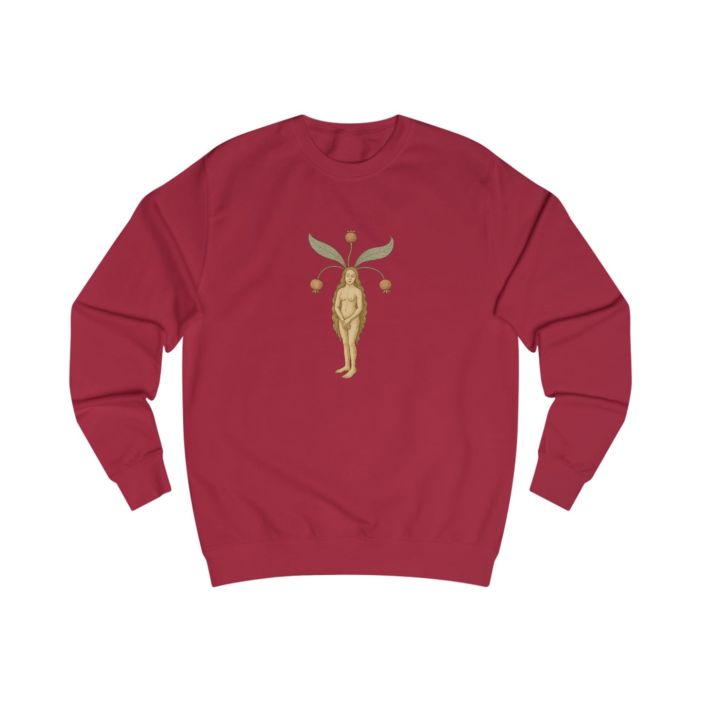 Mandragora Muse, Female Mandrake, Medieval Herb Lore Unisex Sweatshirt