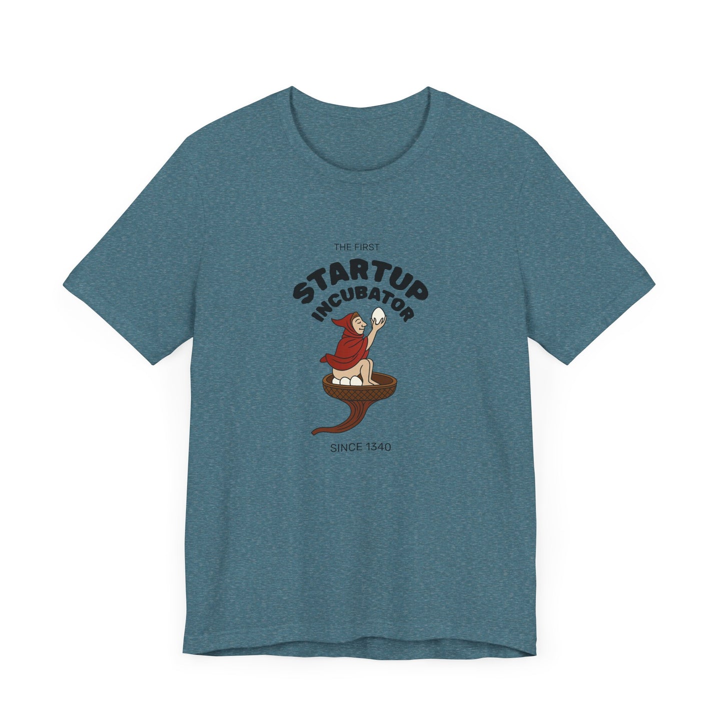 The Eggman Monk, The First Startup Incubator, Medieval Marginalia T-shirt