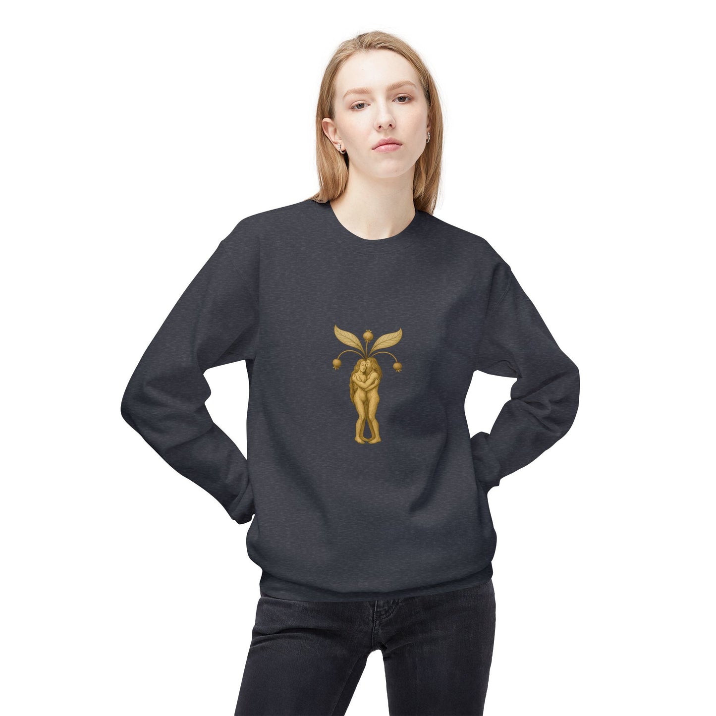 Mandrakes in Love, Mythical Root Romance Unisex Sweatshirt