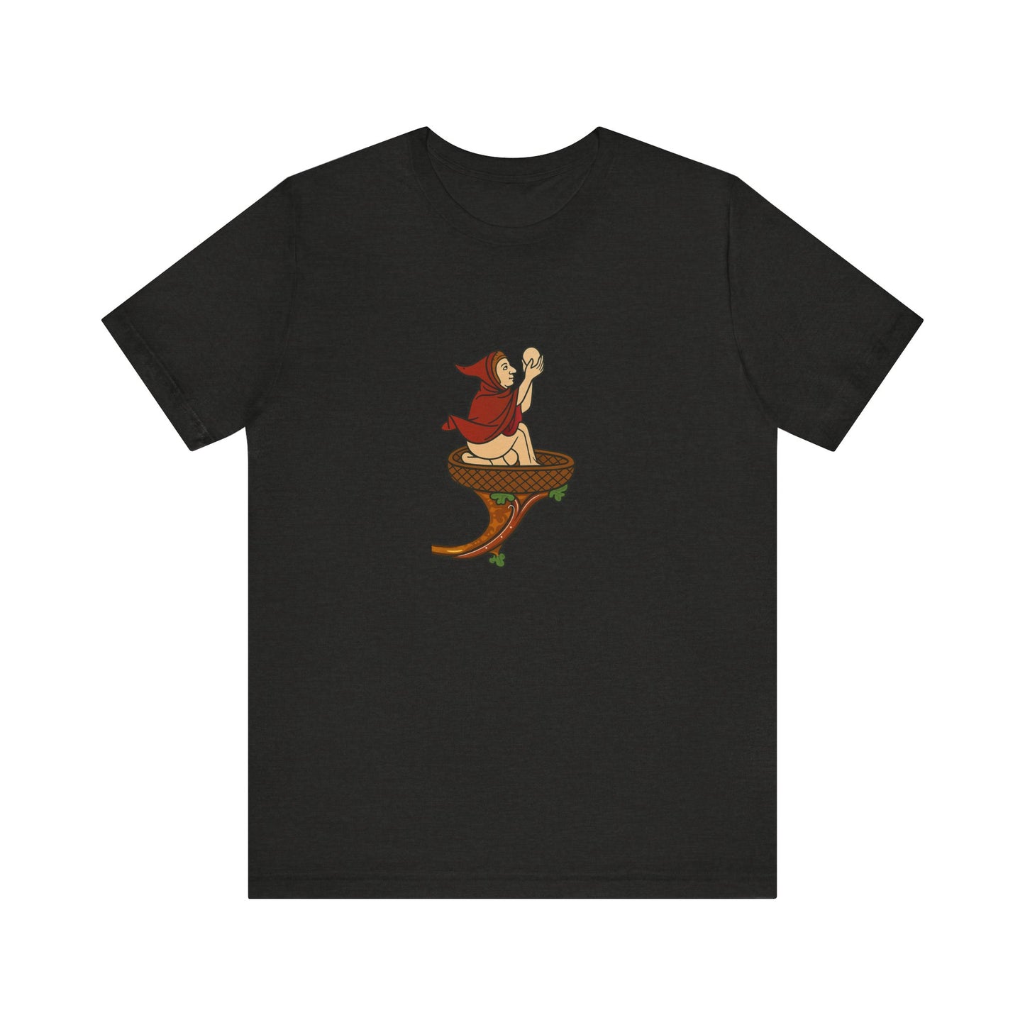 The Eggman Monk, Medieval Marginalia Print T-shirt