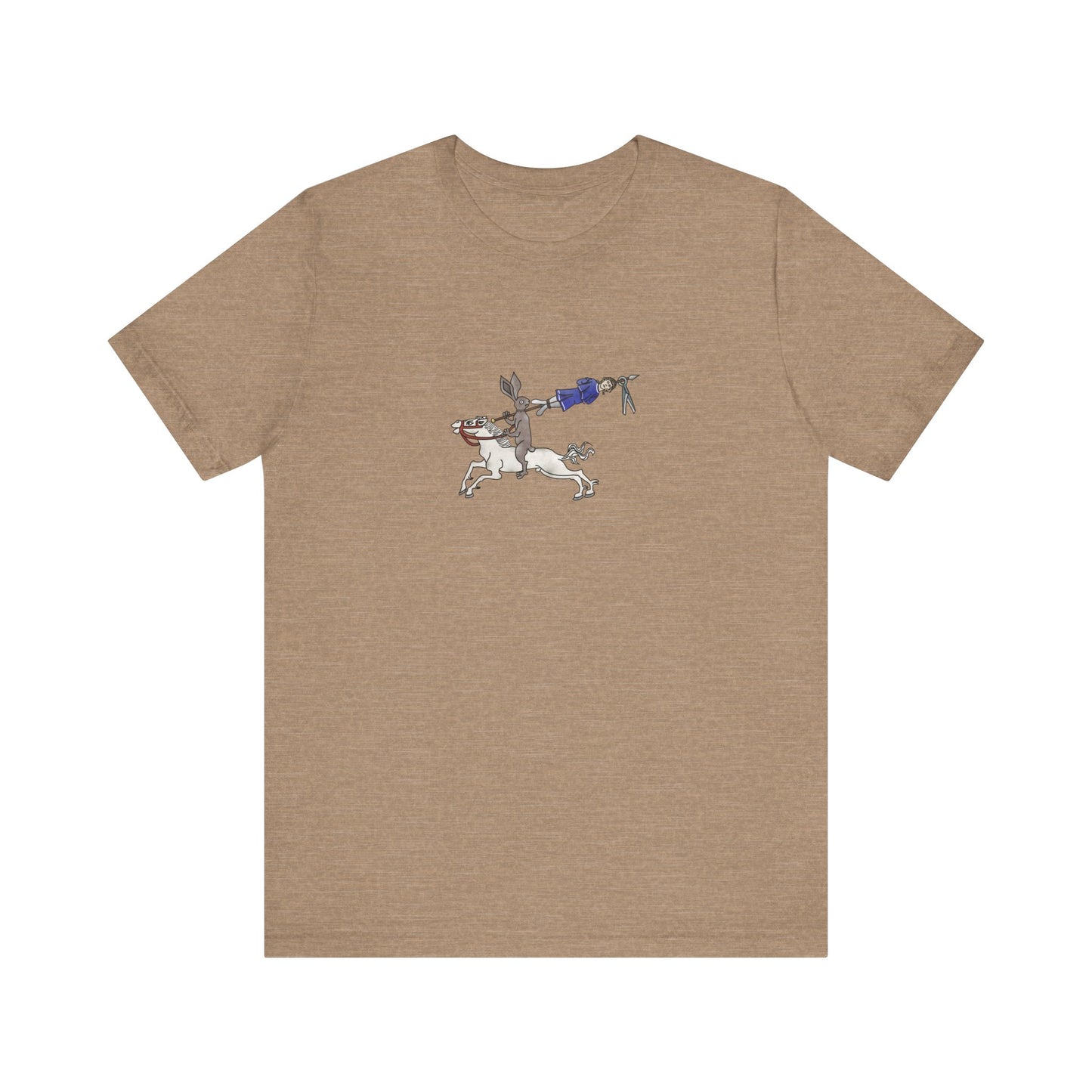 Rabbit Hunting Human, Marginalia Manuscript Art Unisex T-Shirt