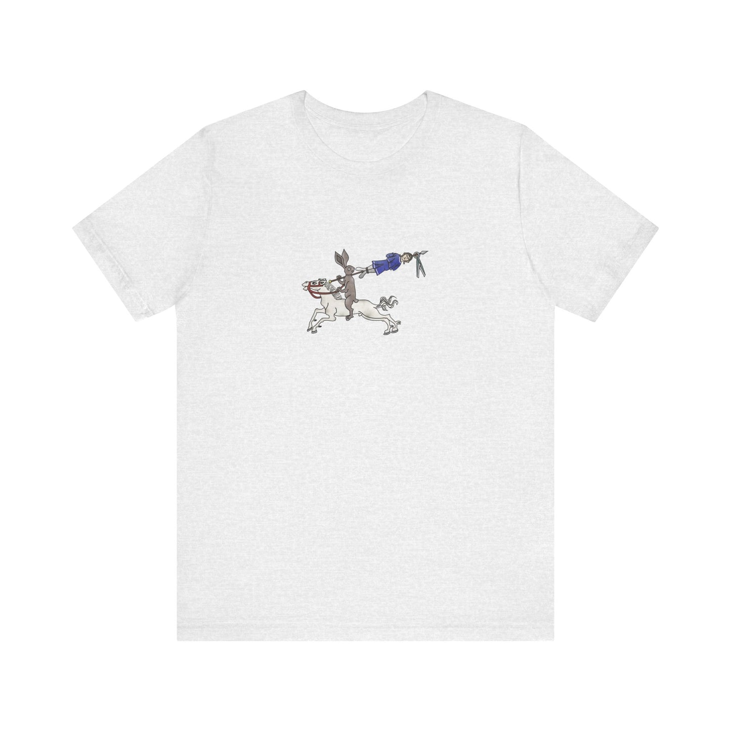 Rabbit Hunting Human, Marginalia Manuscript Art Unisex T-Shirt