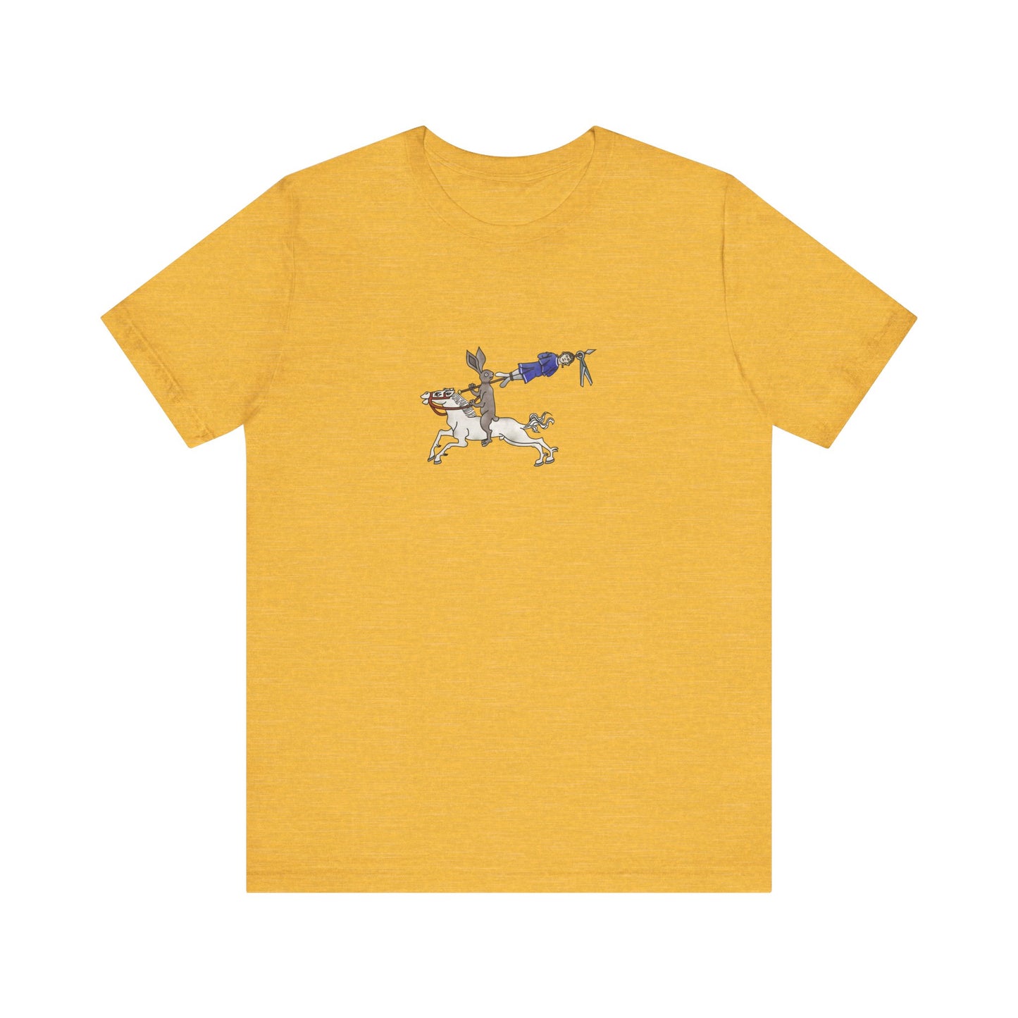 Rabbit Hunting Human, Marginalia Manuscript Art Unisex T-Shirt