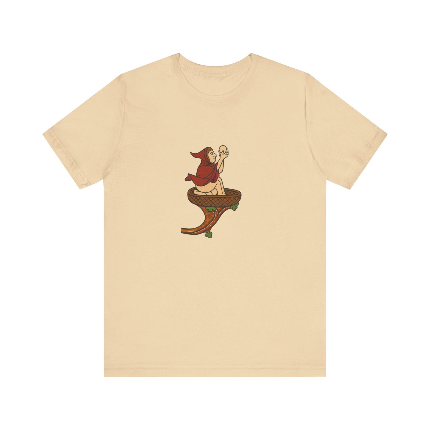 The Eggman Monk, Medieval Marginalia Print T-shirt