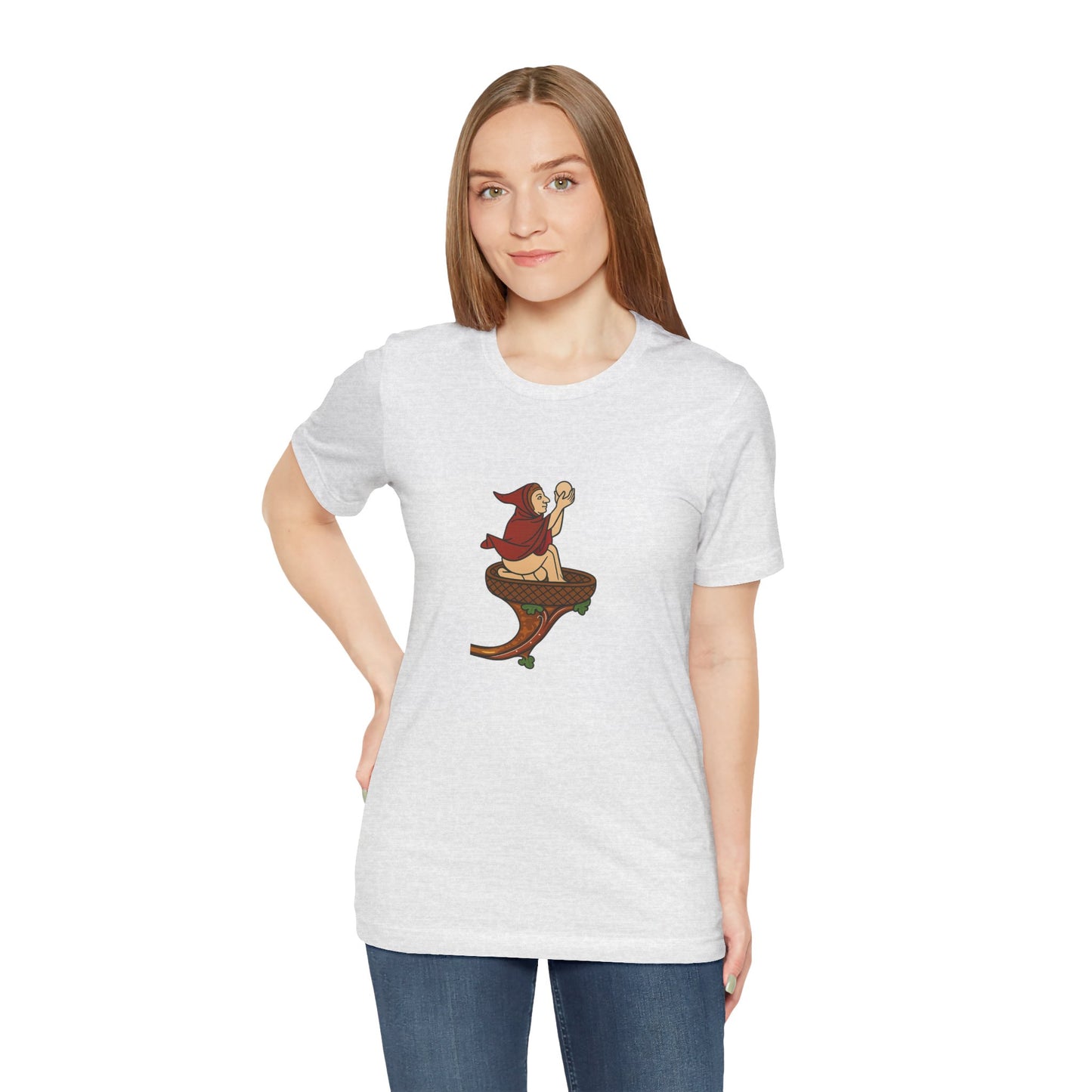 The Eggman Monk, Medieval Marginalia Print T-shirt