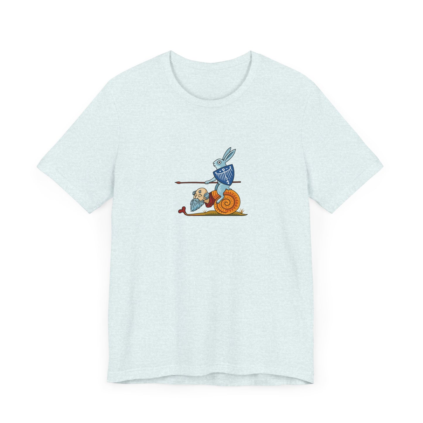 Bunny Snail Rider After MS Yates Thompson 8 F 294, Remastered Marginalia Manuscript Art Tee