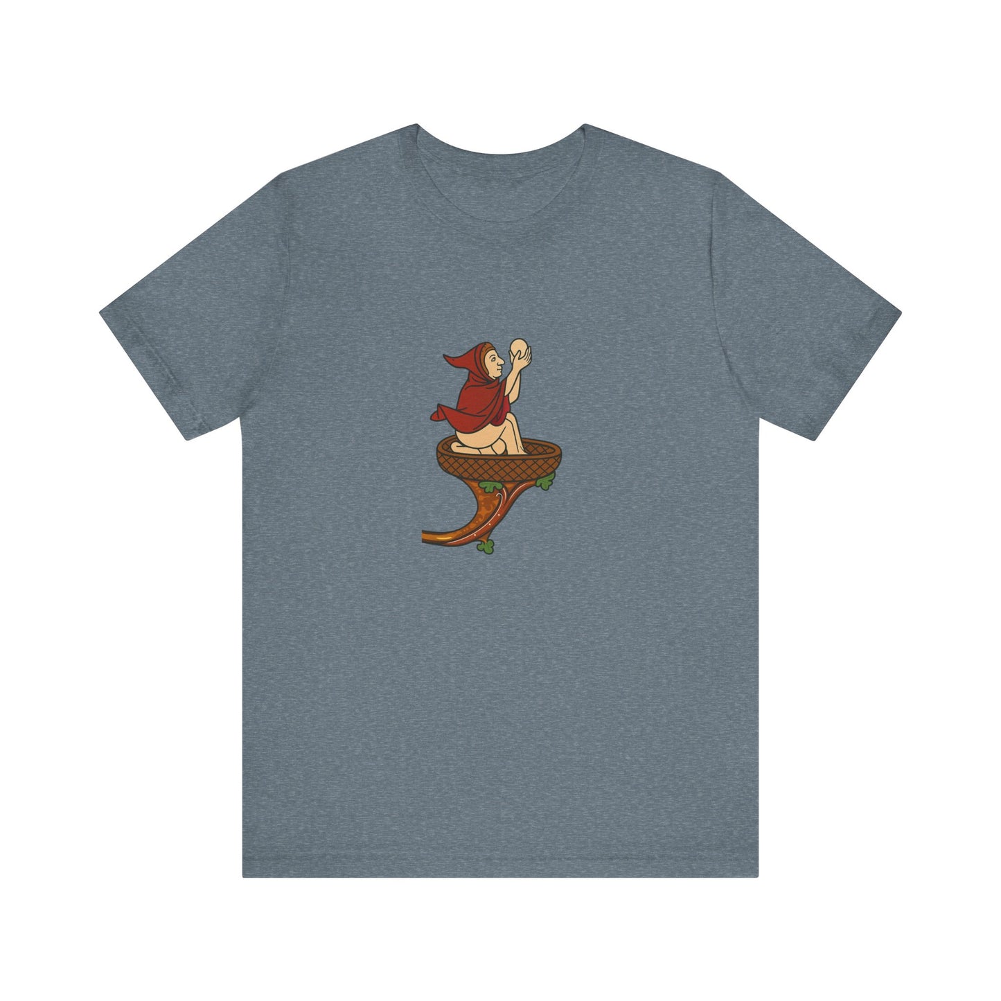 The Eggman Monk, Medieval Marginalia Print T-shirt