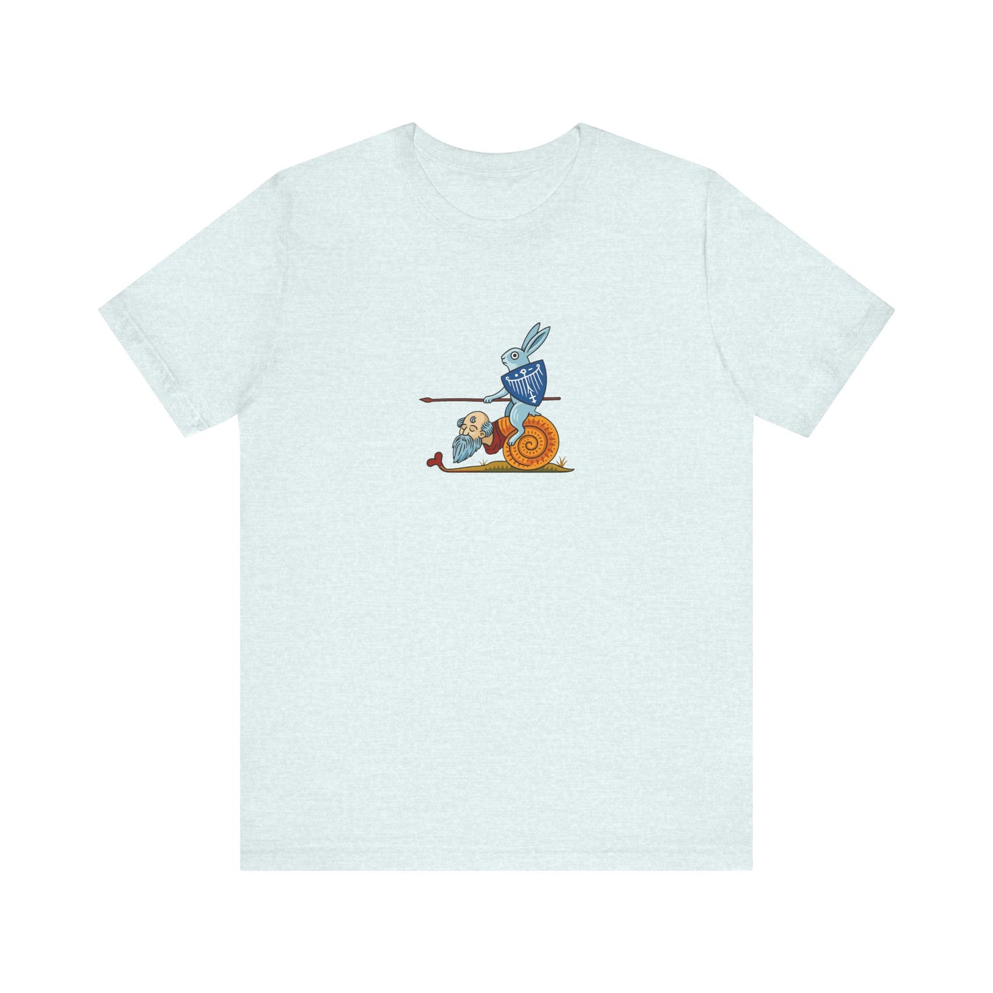 Bunny Snail Rider After MS Yates Thompson 8 F 294, Remastered Marginalia Manuscript Art Tee