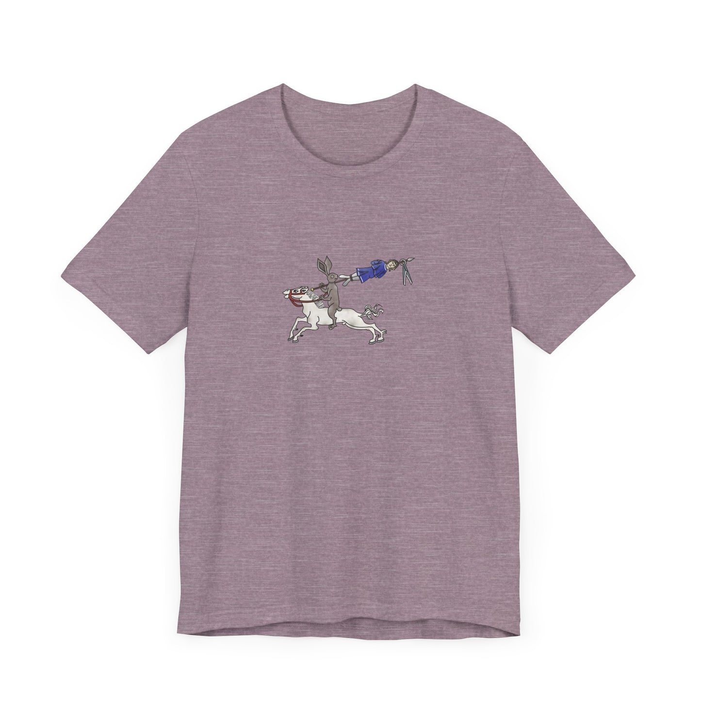 Rabbit Hunting Human, Marginalia Manuscript Art Unisex T-Shirt