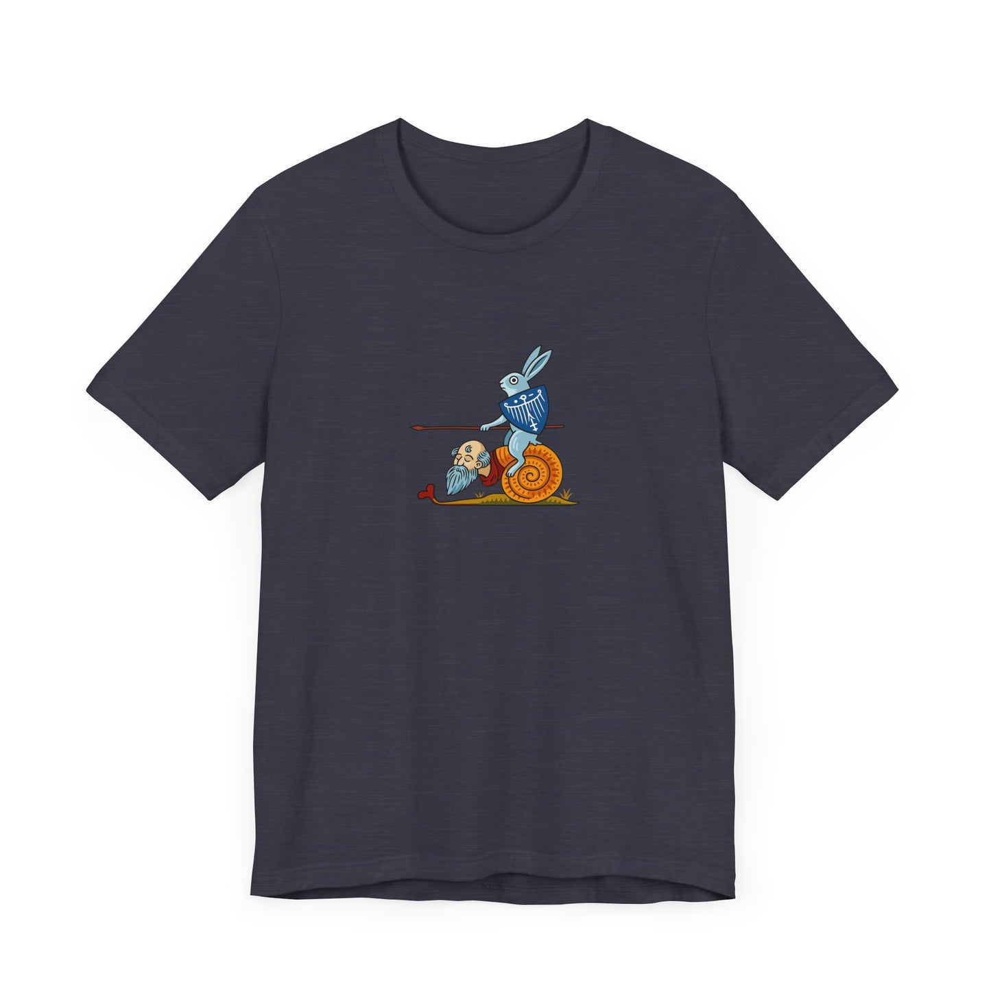 Bunny Snail Rider After MS Yates Thompson 8 F 294, Remastered Marginalia Manuscript Art Tee