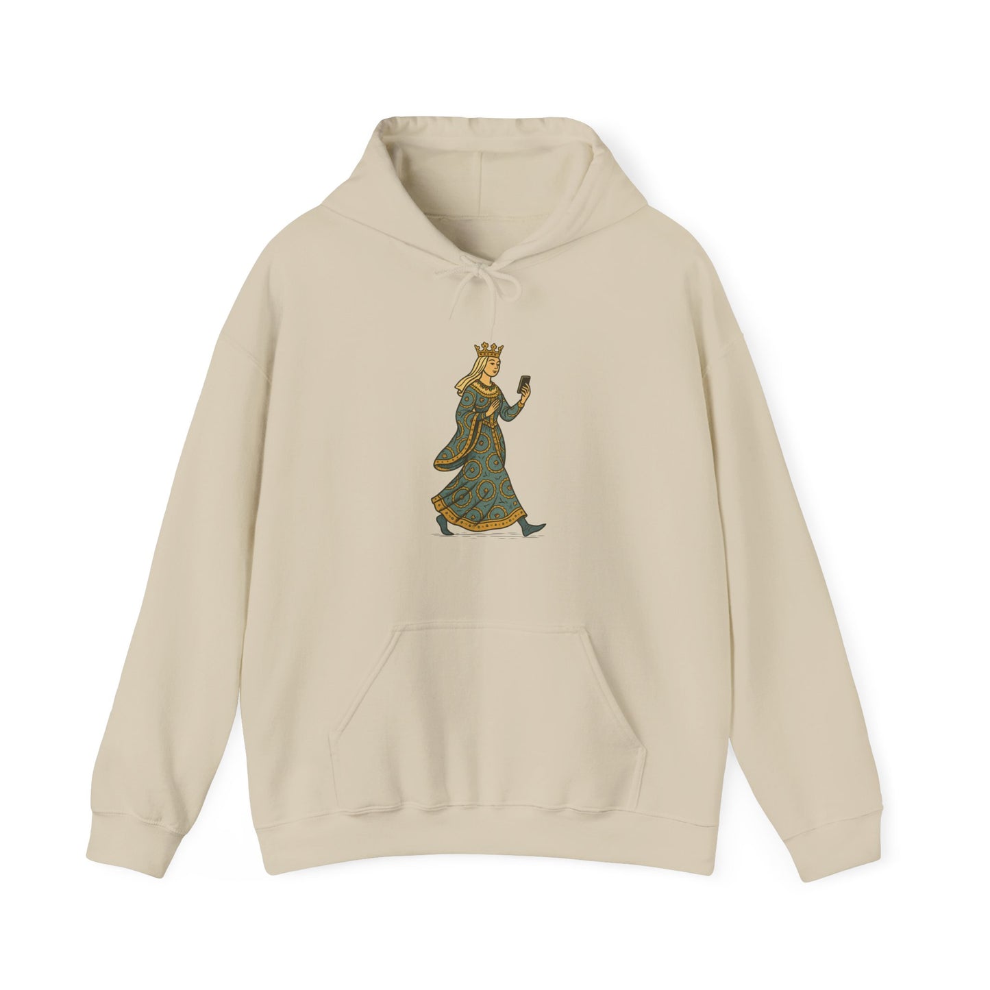 The Crowned Strutter – Medieval Couture on the Go - Cozy Unisex Hoodie