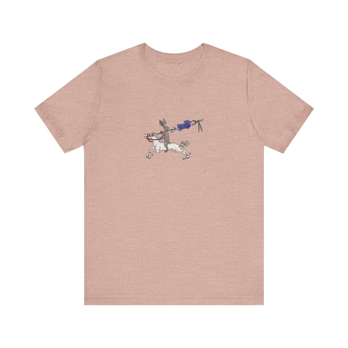Rabbit Hunting Human, Marginalia Manuscript Art Unisex T-Shirt