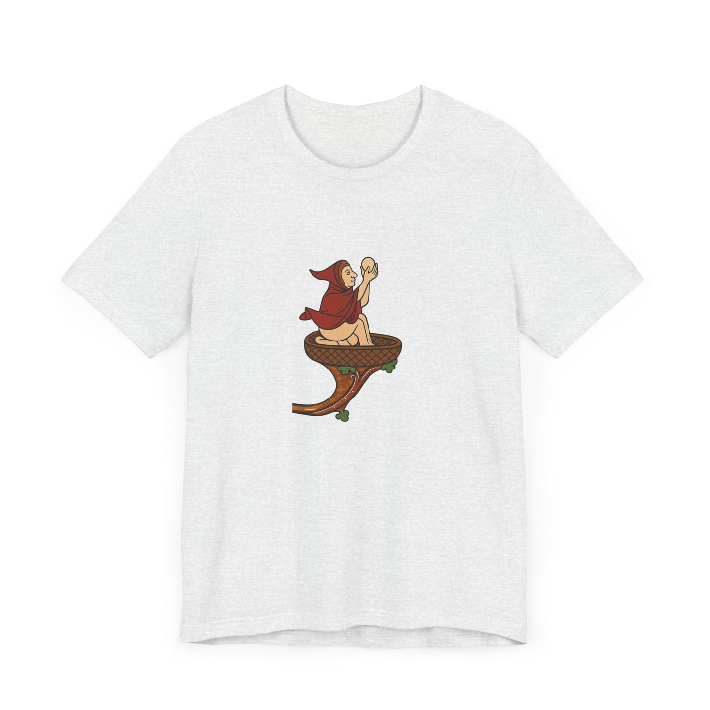 The Eggman Monk, Medieval Marginalia Print T-shirt