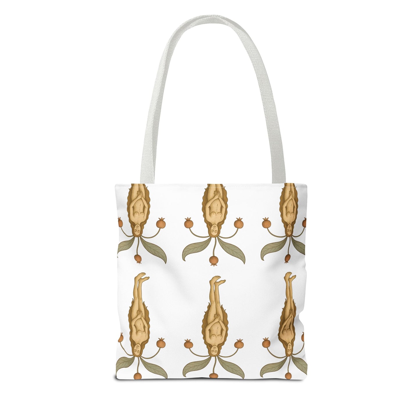 Mandragora Muse, Medieval Herb Lore Unisex Whimsical Patterned Tote Bag