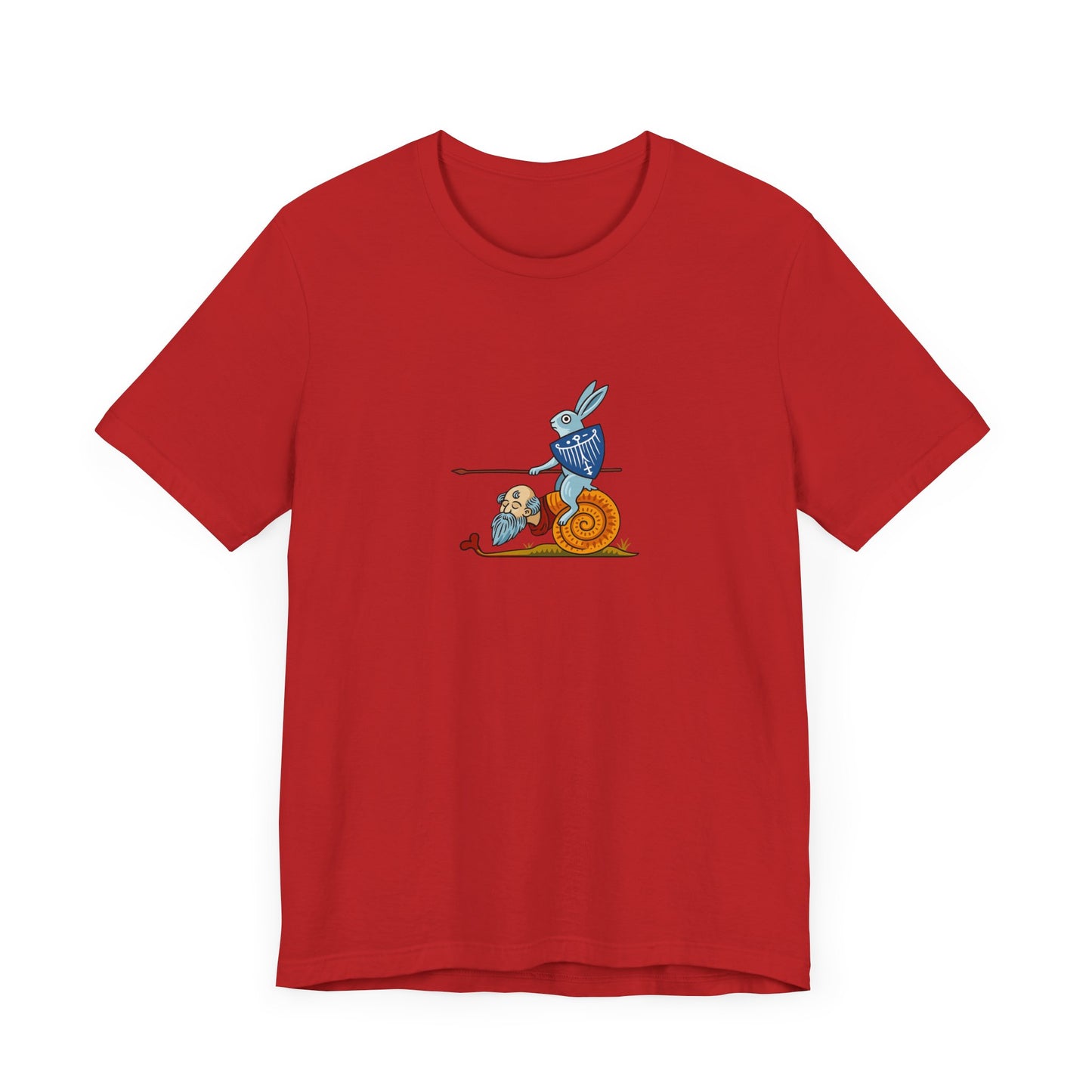 Bunny Snail Rider After MS Yates Thompson 8 F 294, Remastered Marginalia Manuscript Art Tee