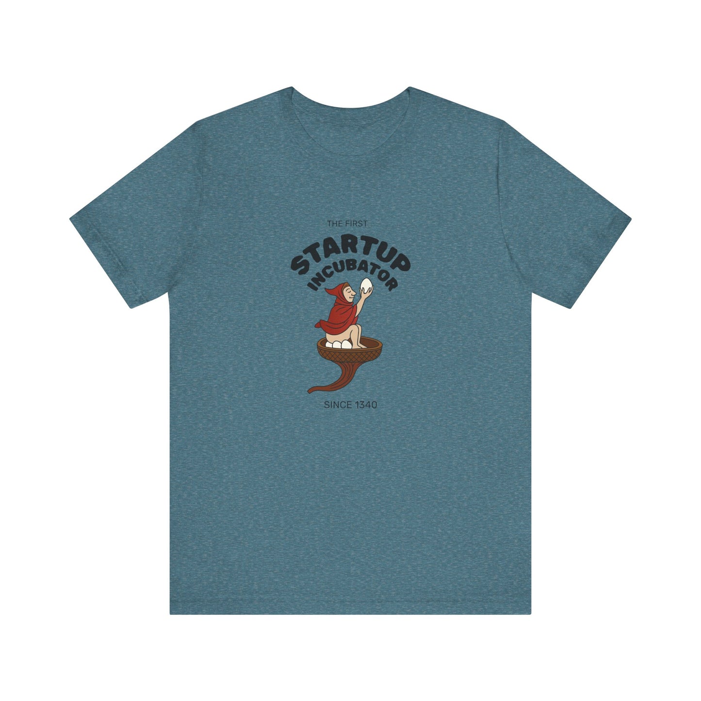 The Eggman Monk, The First Startup Incubator, Medieval Marginalia T-shirt