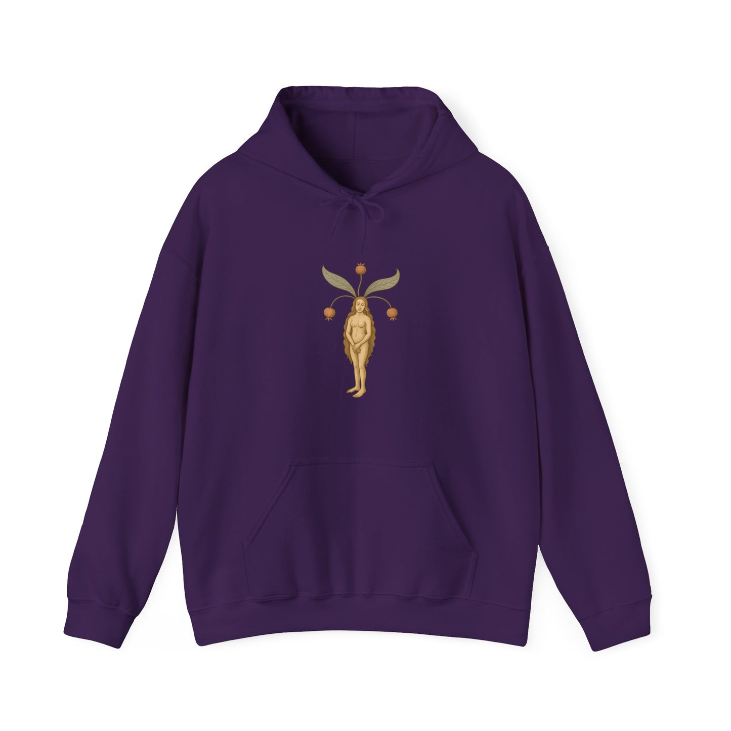 Mandragora Muse, Female Mandrake, Medieval Herb Lore Unisex Hoodie