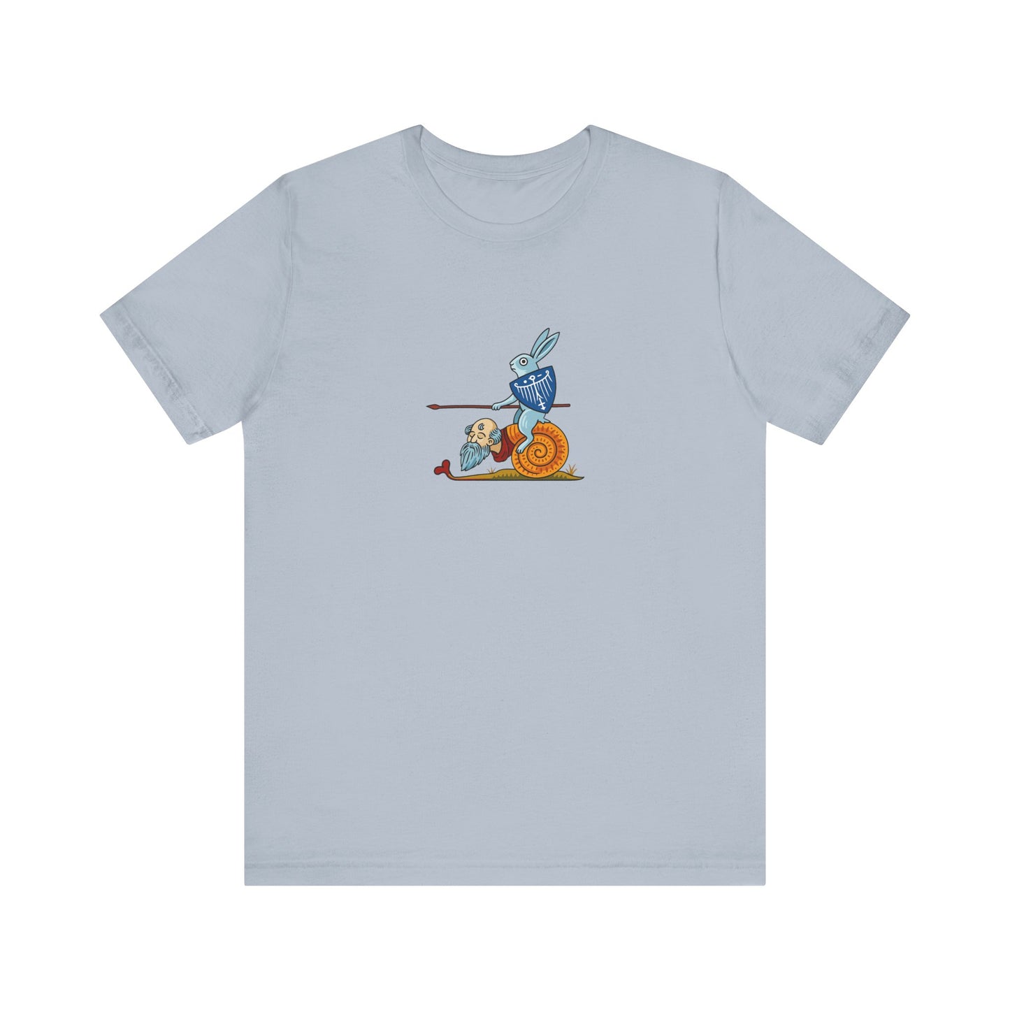 Bunny Snail Rider After MS Yates Thompson 8 F 294, Remastered Marginalia Manuscript Art Tee