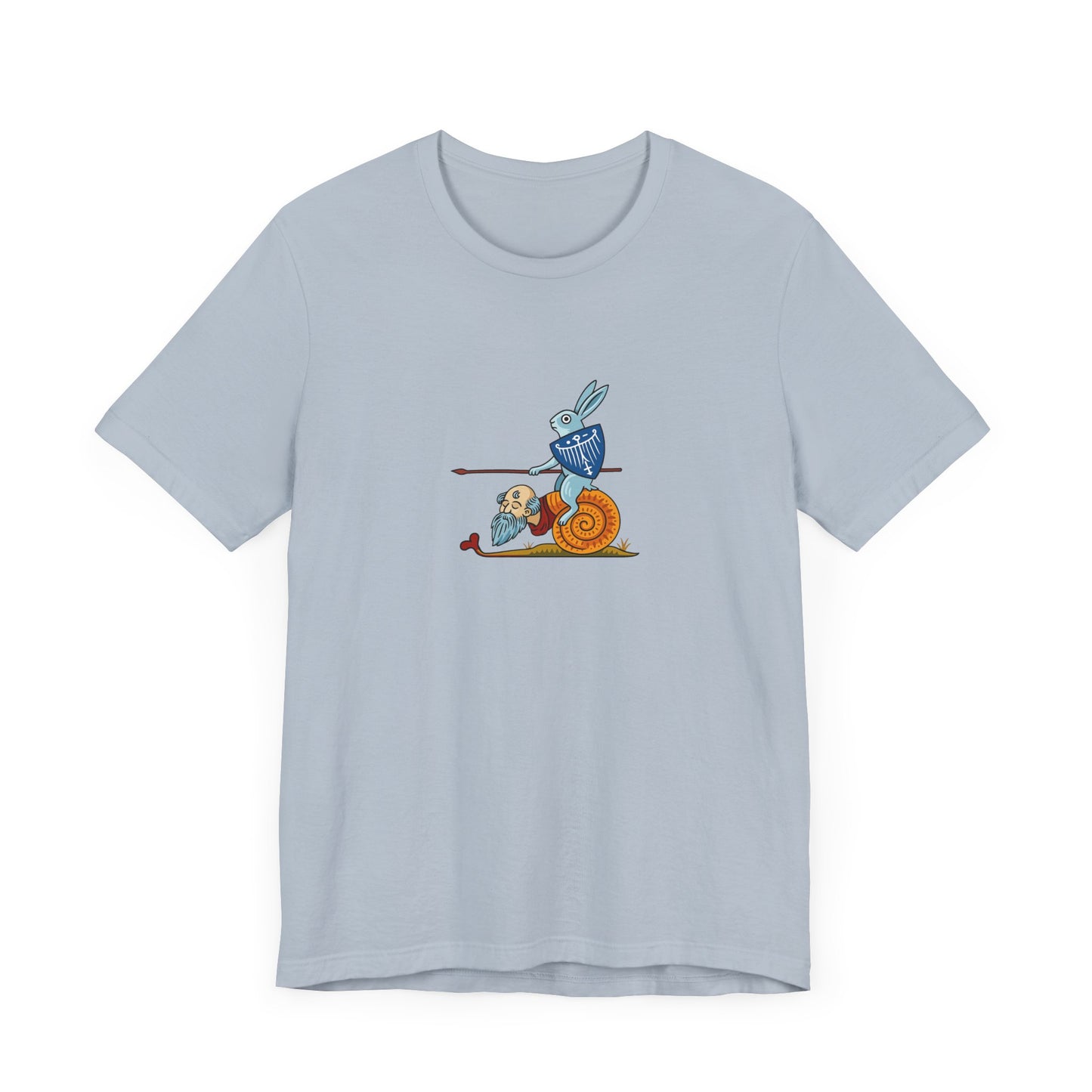 Bunny Snail Rider After MS Yates Thompson 8 F 294, Remastered Marginalia Manuscript Art Tee