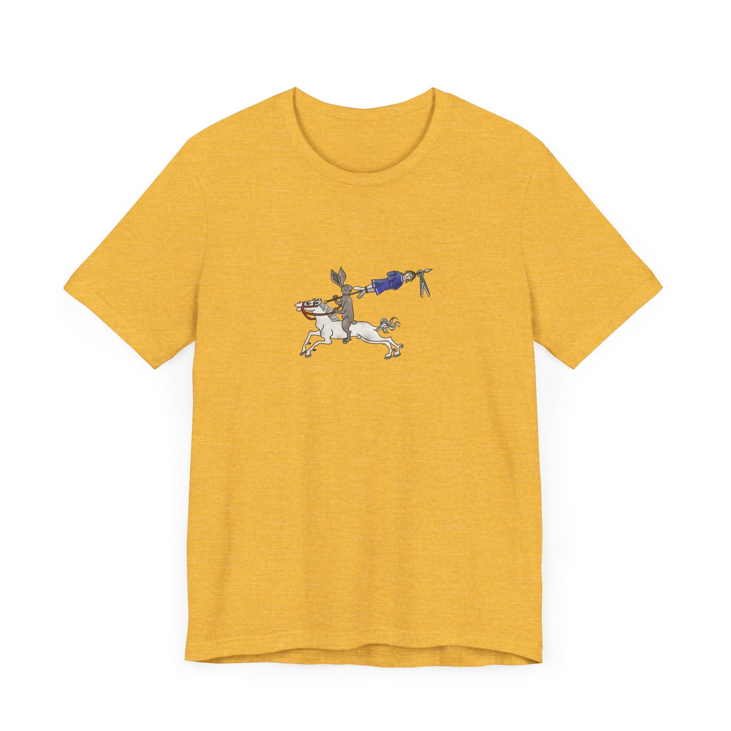 Rabbit Hunting Human, Marginalia Manuscript Art Unisex T-Shirt